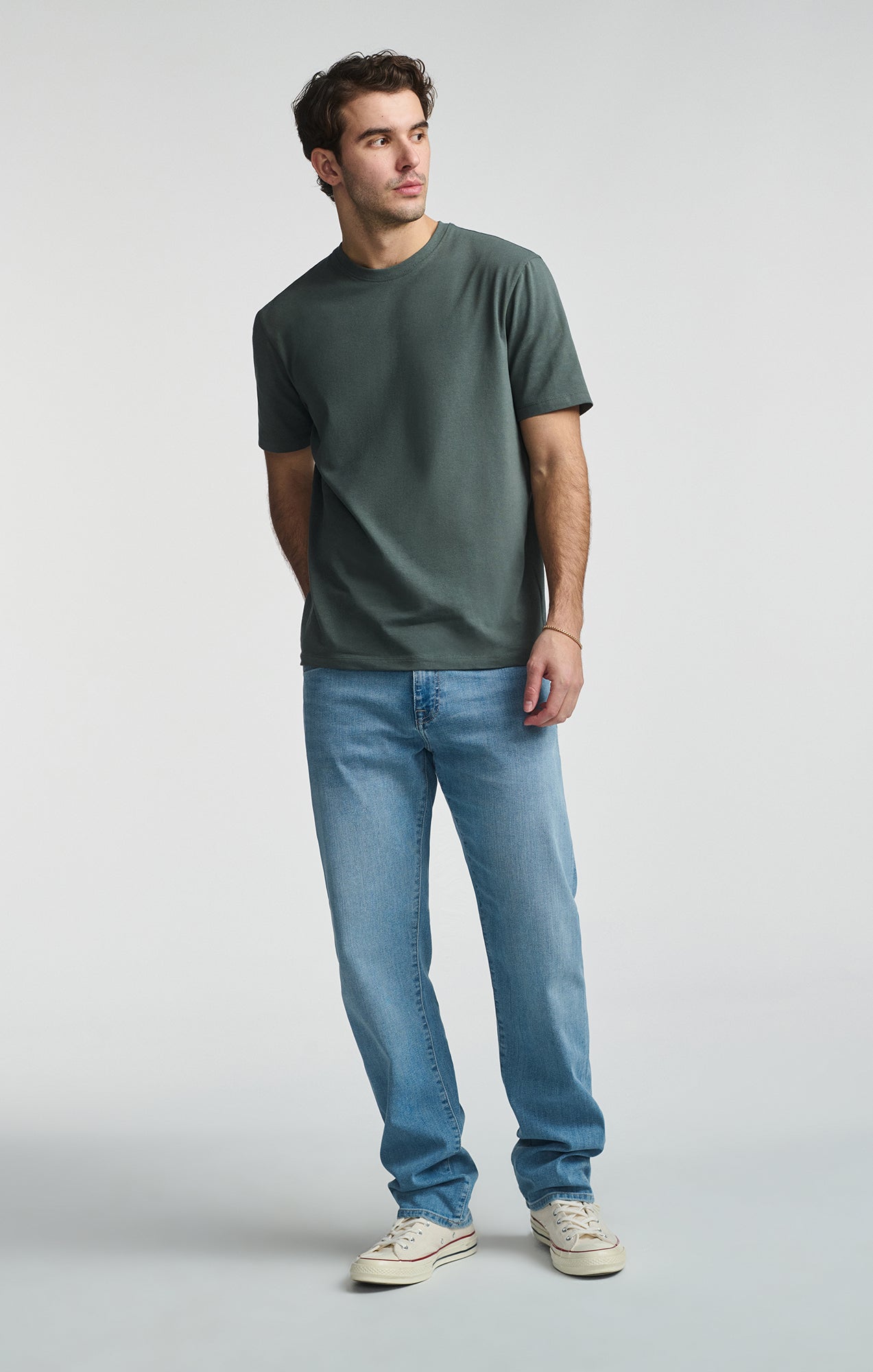 BASIC CREW NECK T-SHIRT IN URBAN CHIC - Mavi Jeans