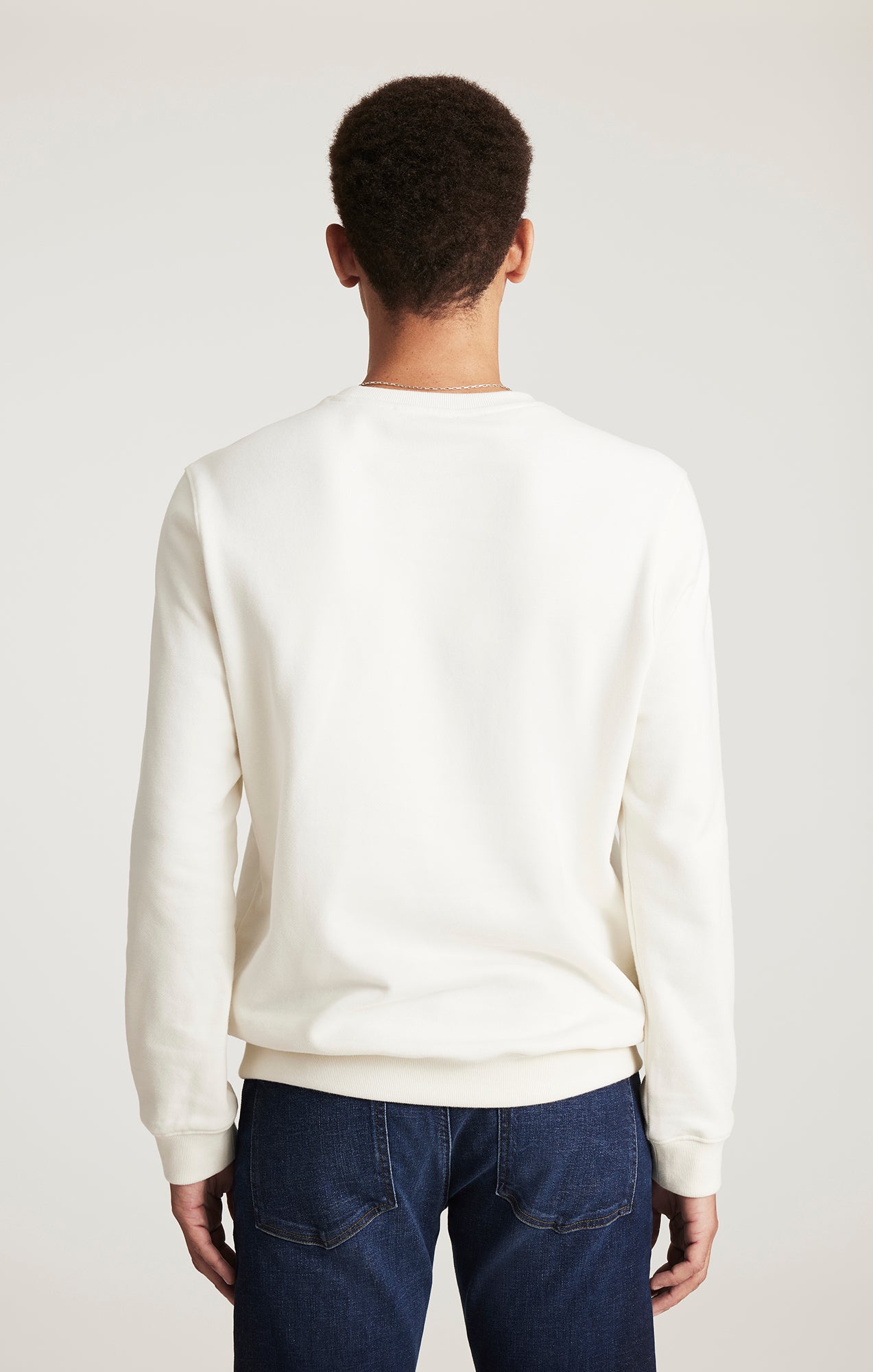 CREW NECK SWEATSHIRT IN ANTIQUE WHITE - Mavi Jeans