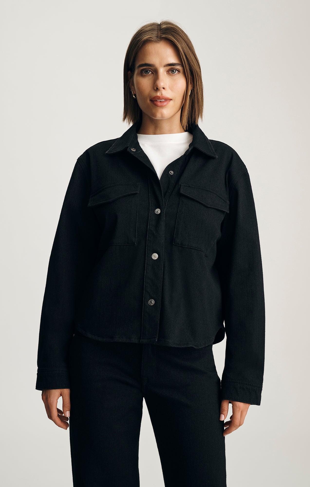 Mavi Women's Tia Denim Shirt In Black Move – Mavi Jeans