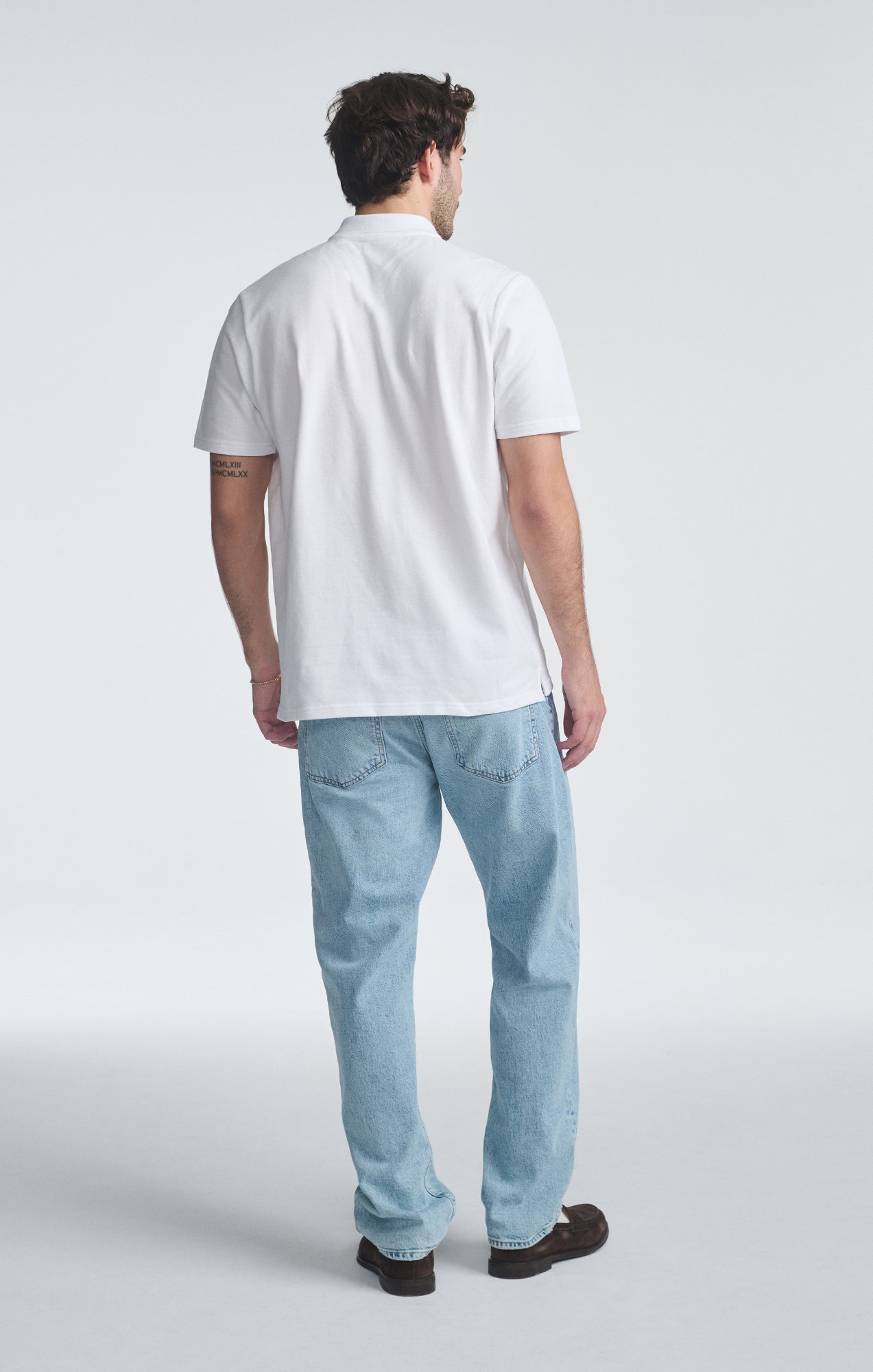 QUARTER ZIP POLO SHIRT IN WHITE - Mavi Jeans