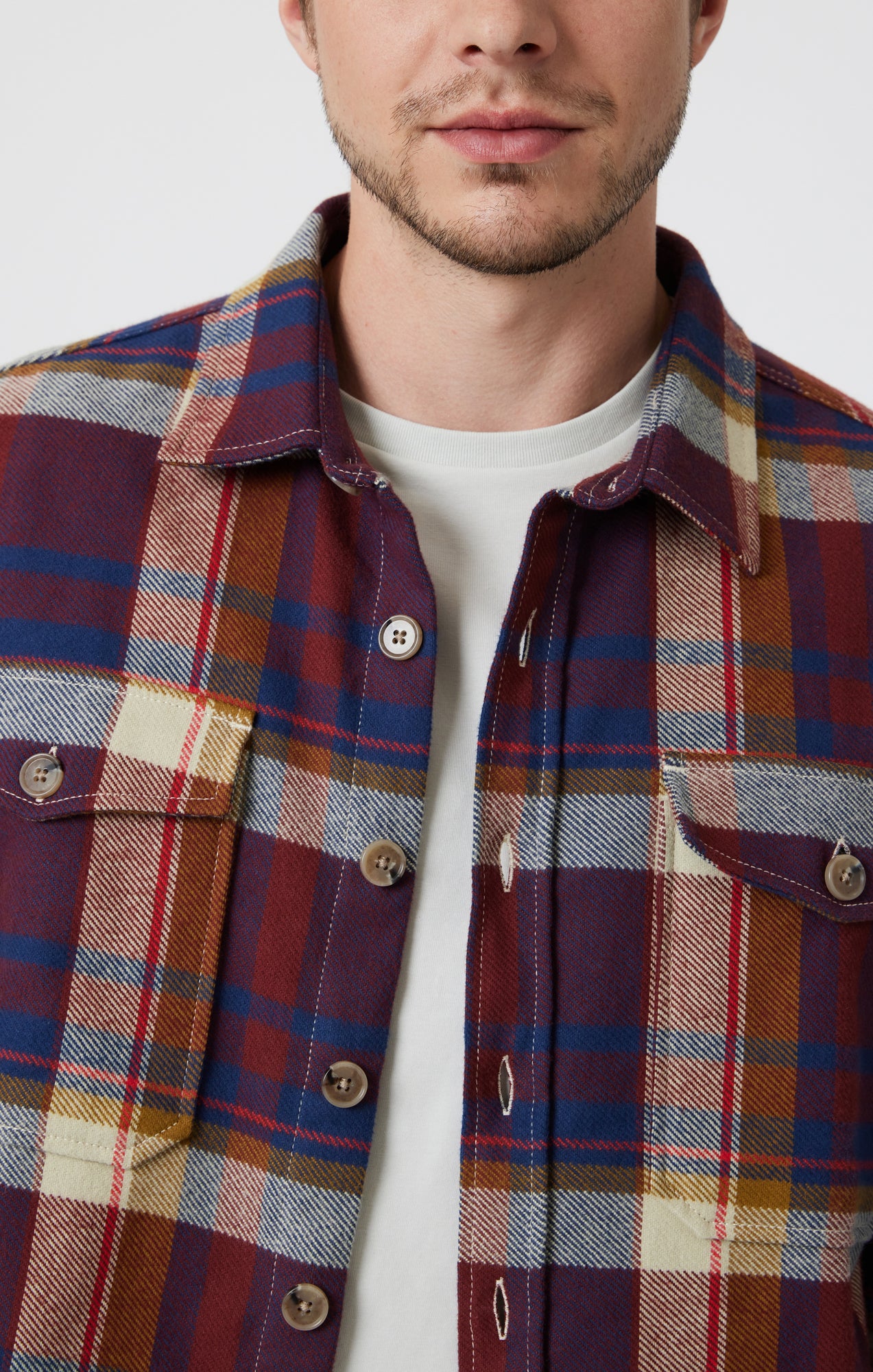 DOUBLE POCKET CHECK SHIRT IN PAPRIKA CHECK - Mavi Jeans