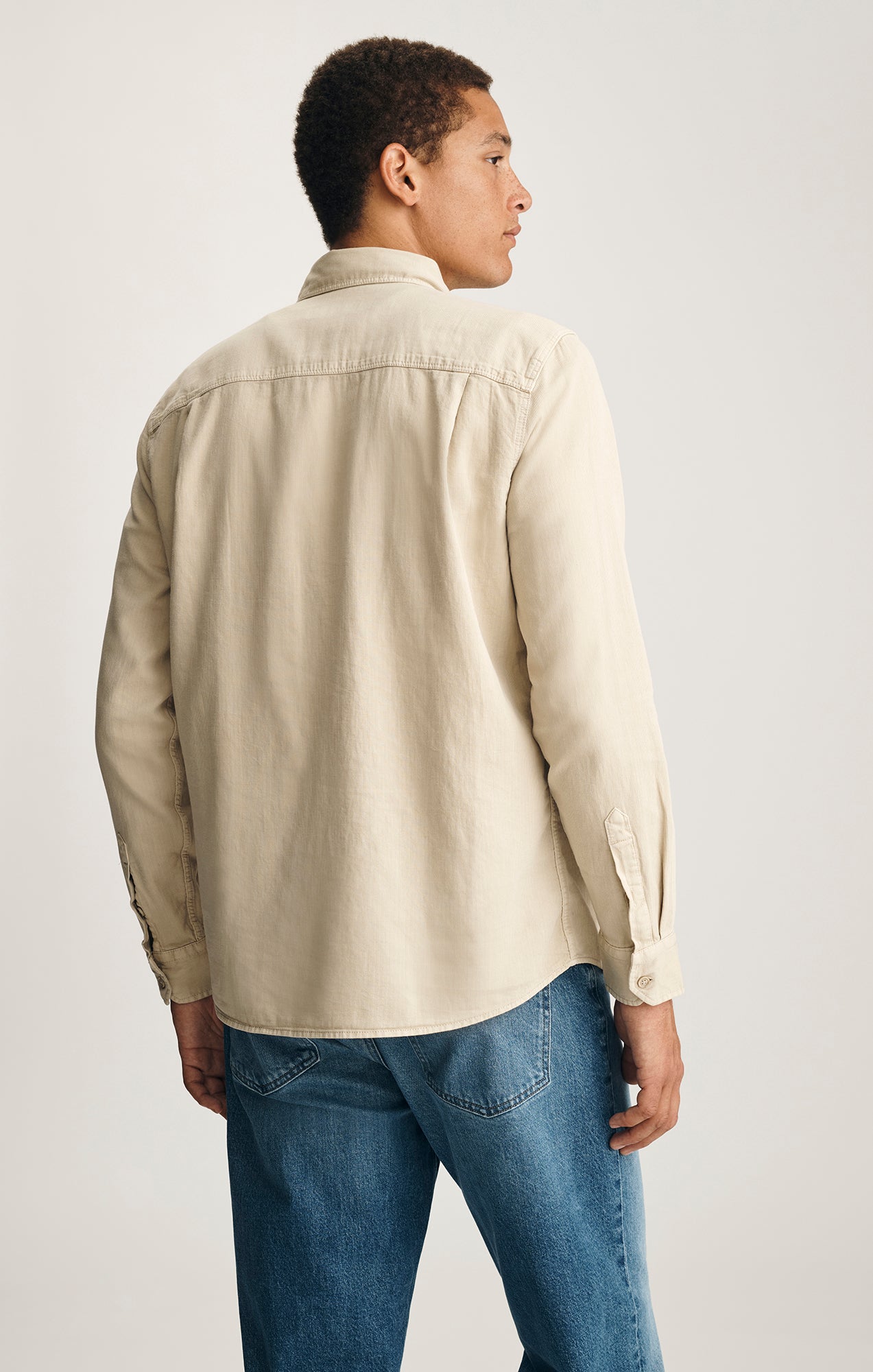 LONG SLEEVE BUTTON-UP SHIRT IN PEYOTE