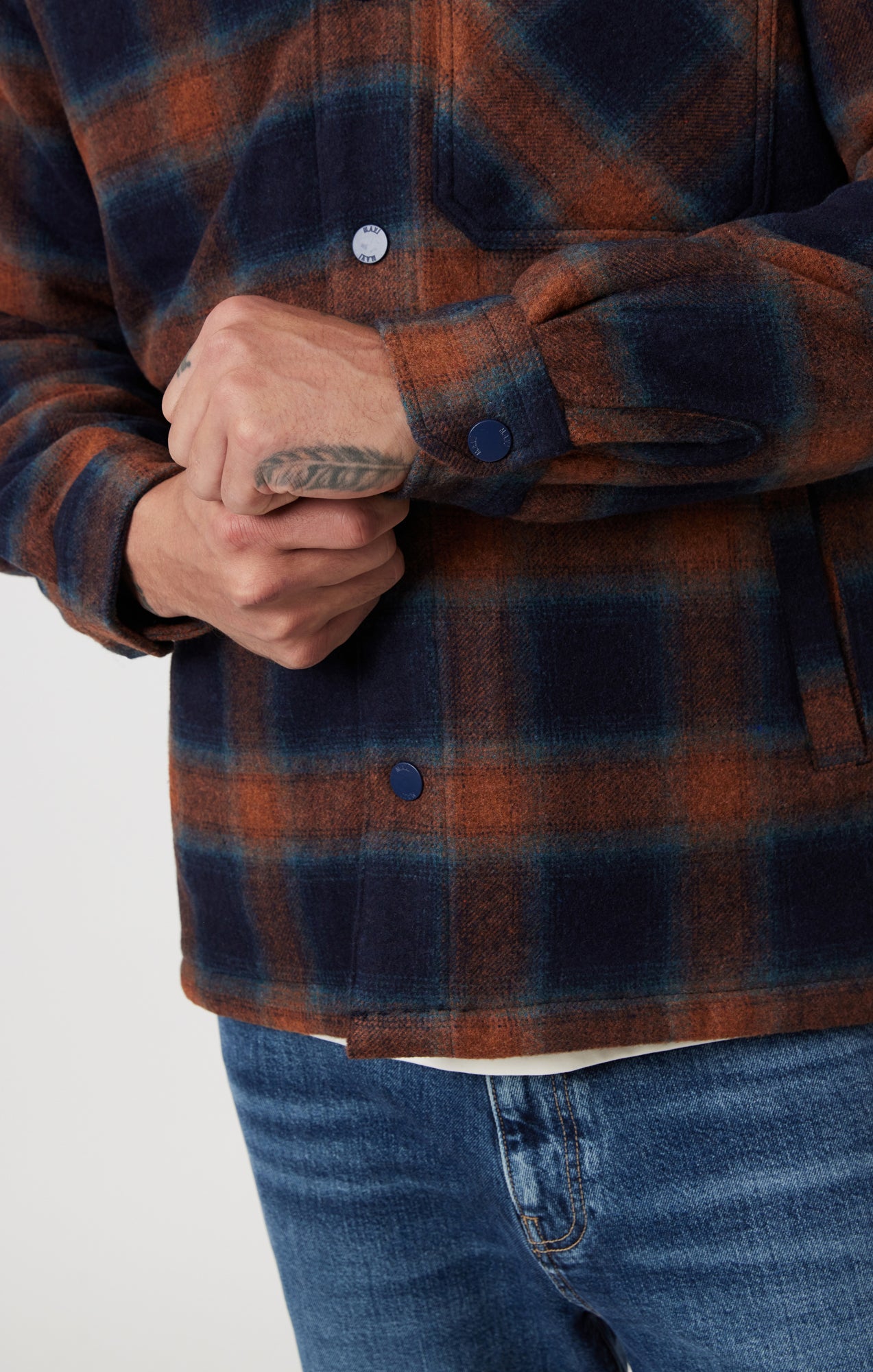PLAID SHACKET IN BRICK RED CHECK - Mavi Jeans