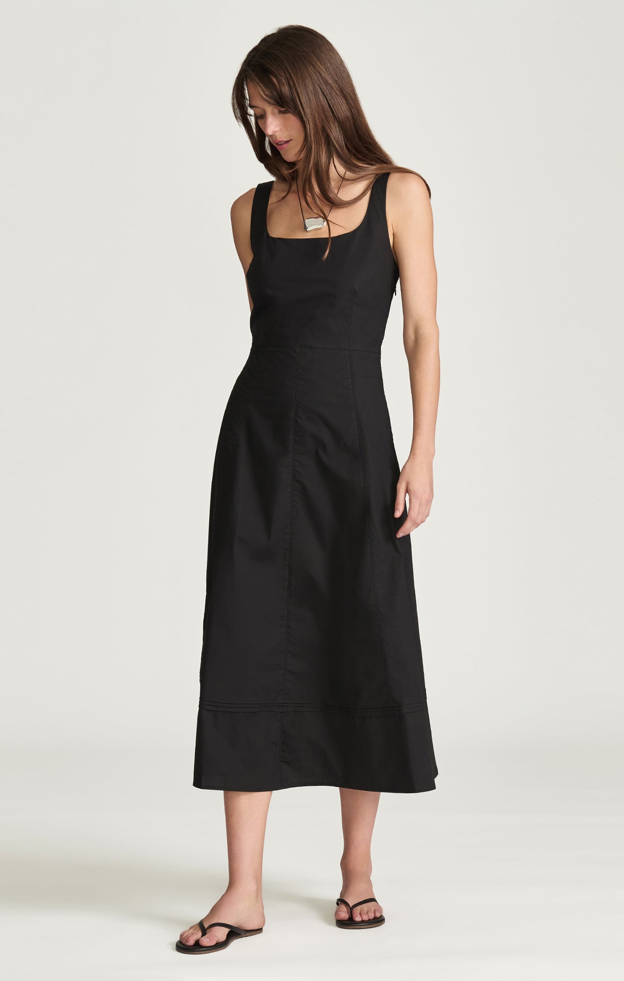 maxi dress square neckline Mavi Women's Neck Seamed In Black Pay With:425 Qs (Silkroll Fee: $10.63) maxi red gown the Odina Maxi Dress Autumn New Elegant Women