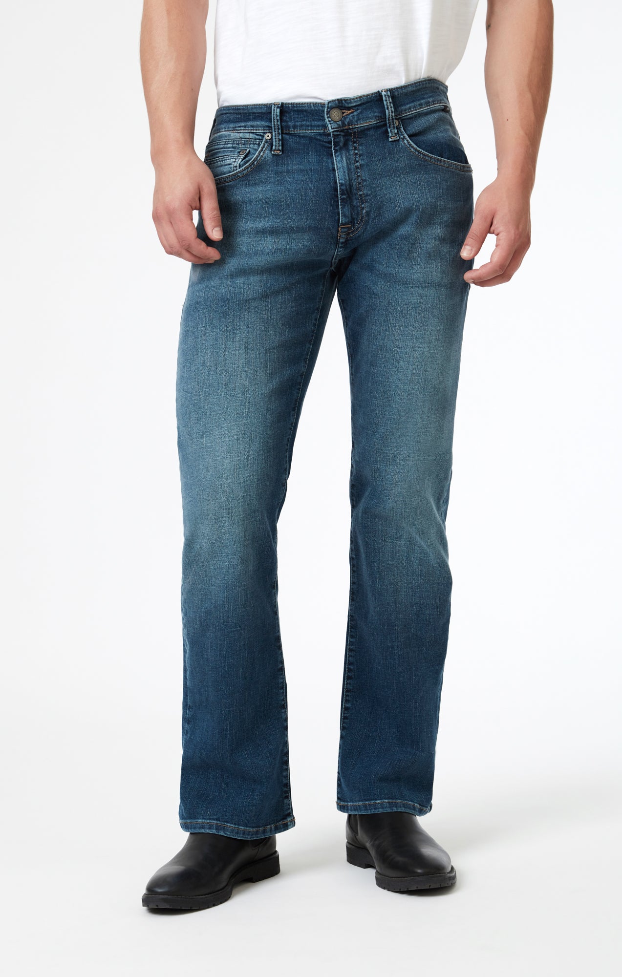 JOSH BOOTCUT IN MID BRUSHED ORGANIC MOVE - Mavi Jeans