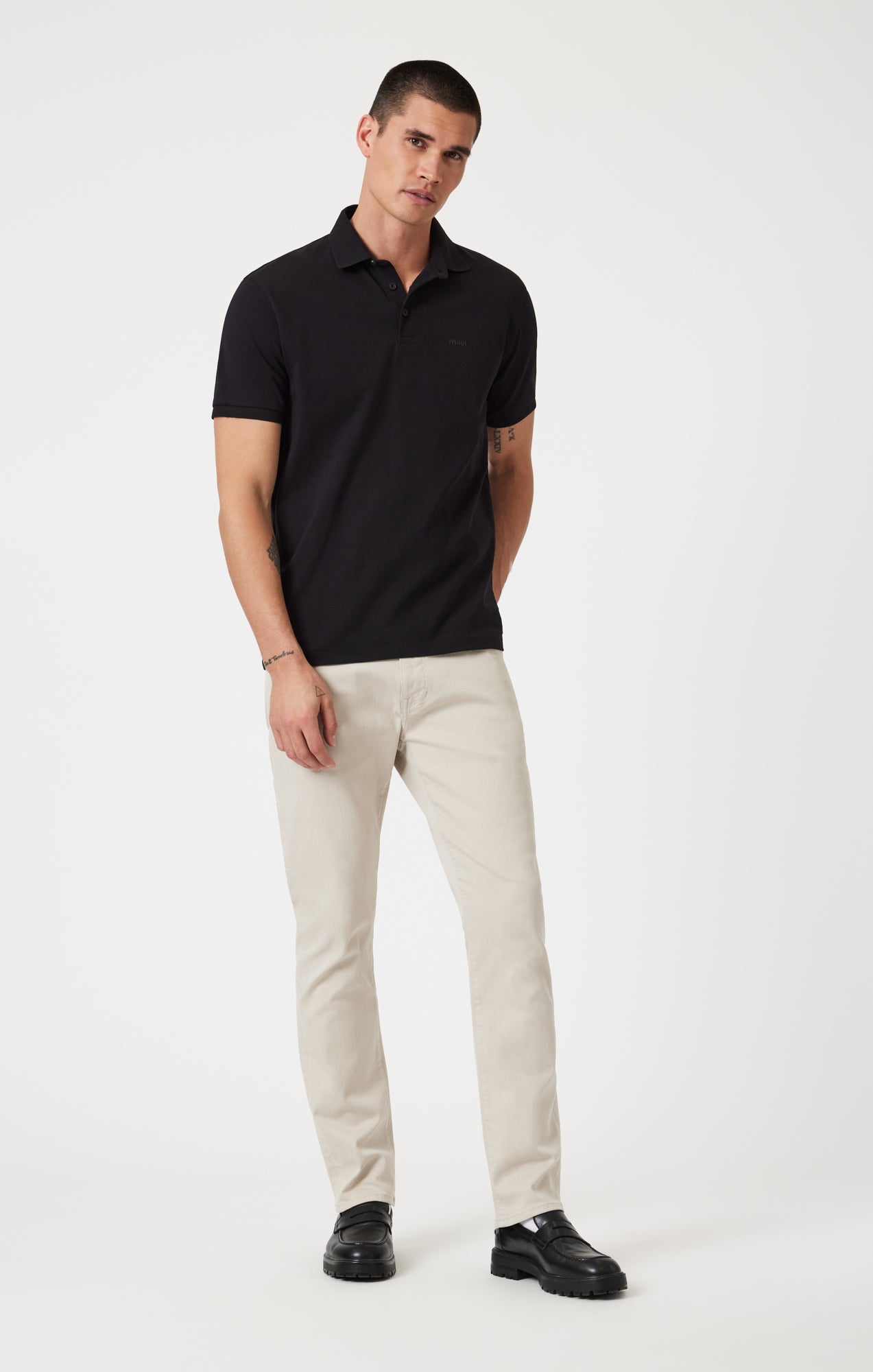 ATHLETIC POLO SHIRT IN BLACK - Mavi Jeans