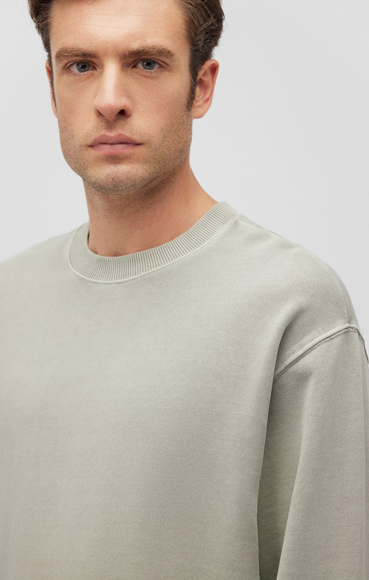 CREW NECK SWEATSHIRT IN ABBEY STONE - Mavi Jeans