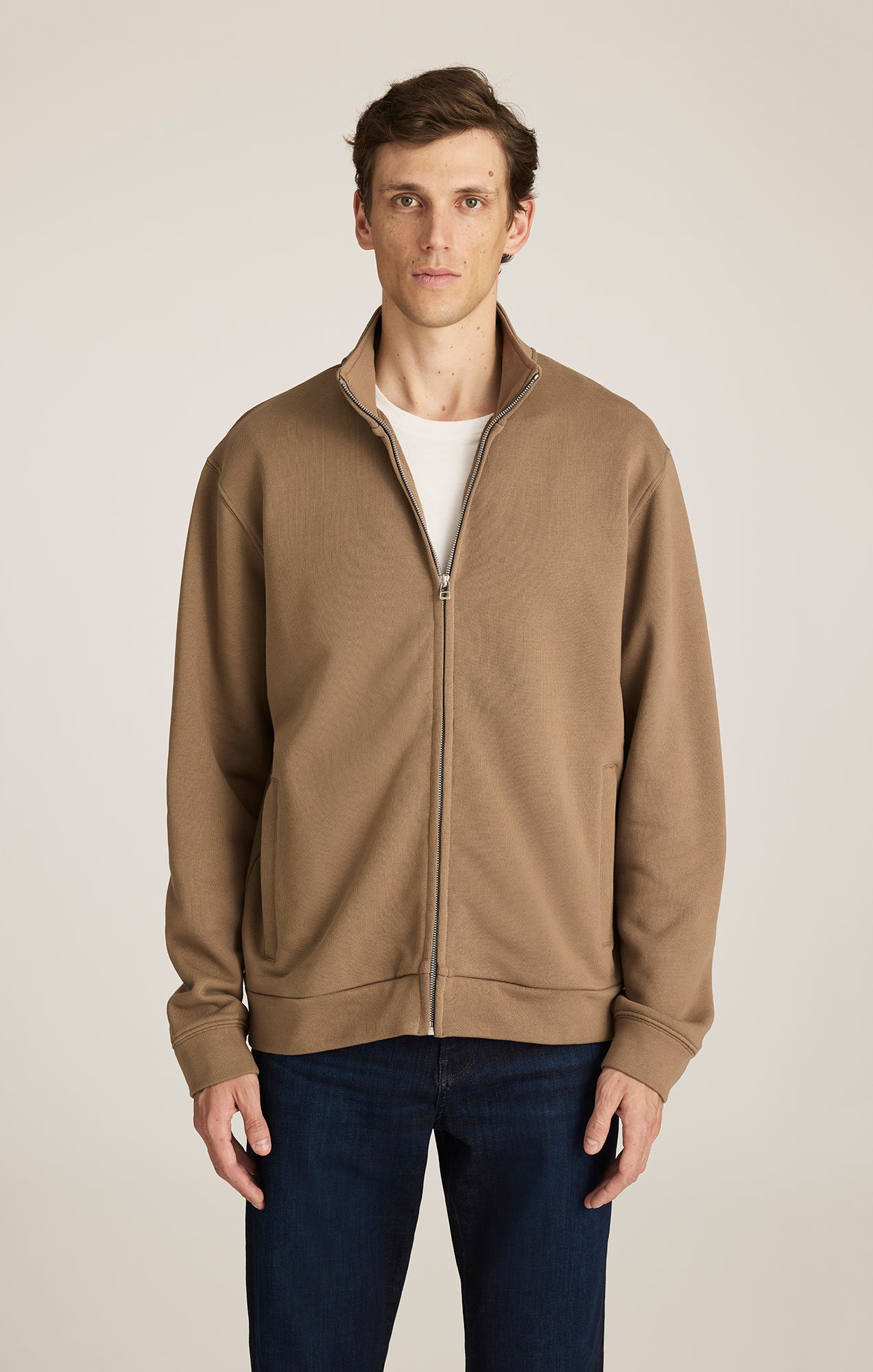 Mavi Men's Edition Full Zip Sweatshirt In Shitake – Mavi Jeans