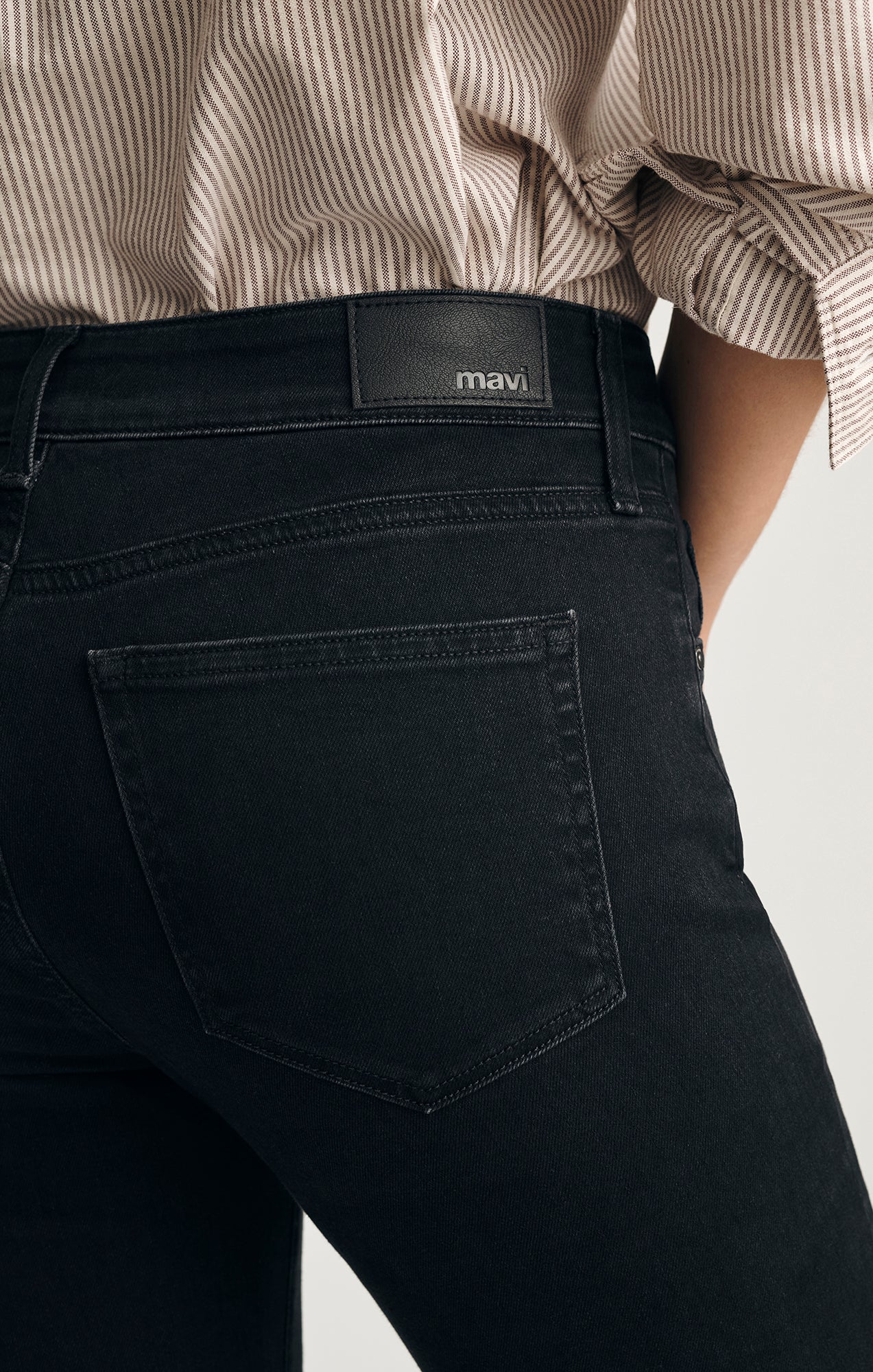 VICKY BOOTCUT IN DARK SMOKE FEATHER LUXE