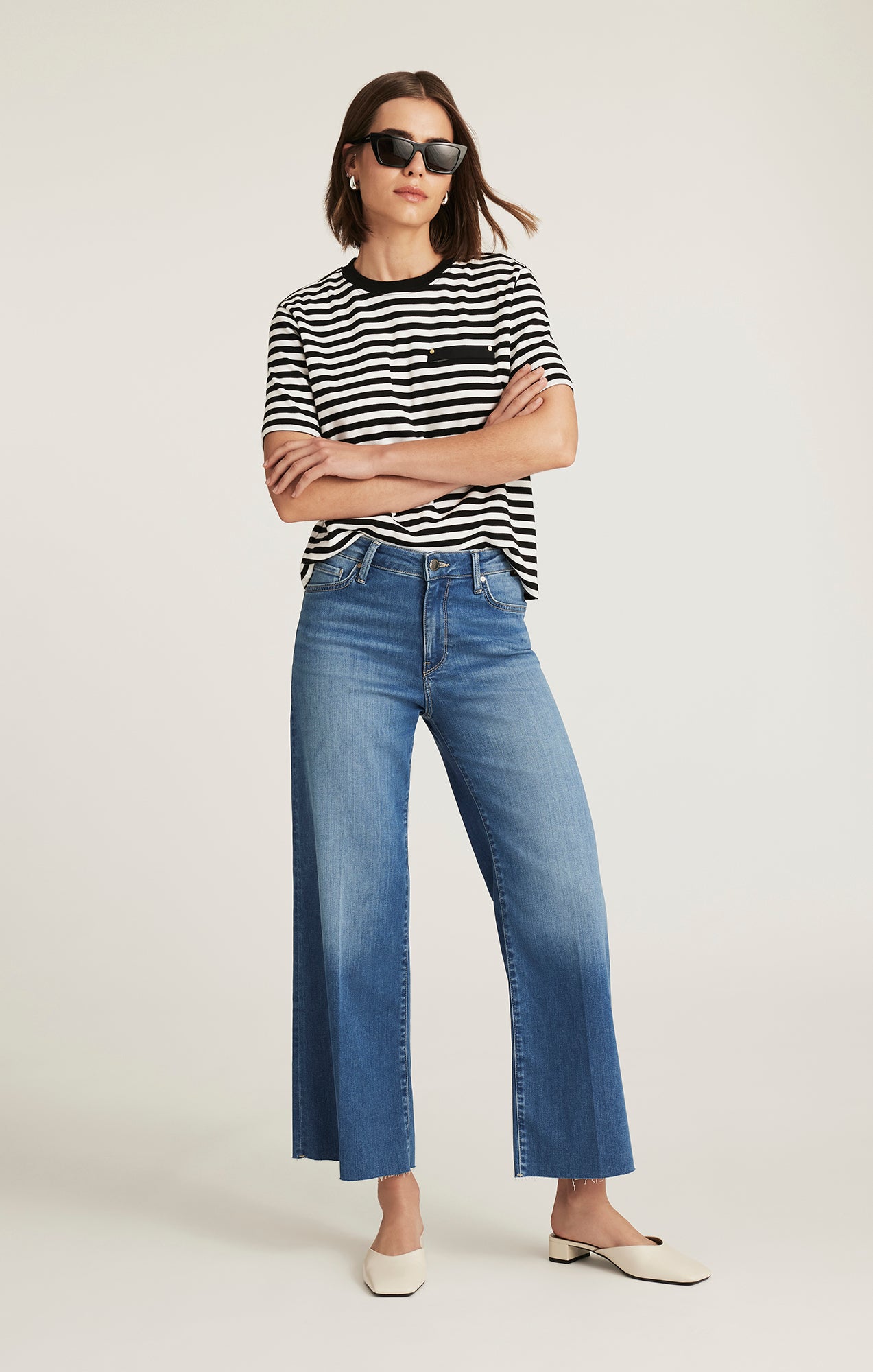 PALOMA WIDE LEG IN LIGHT BRUSHED FEATHER LUXE - Mavi Jeans