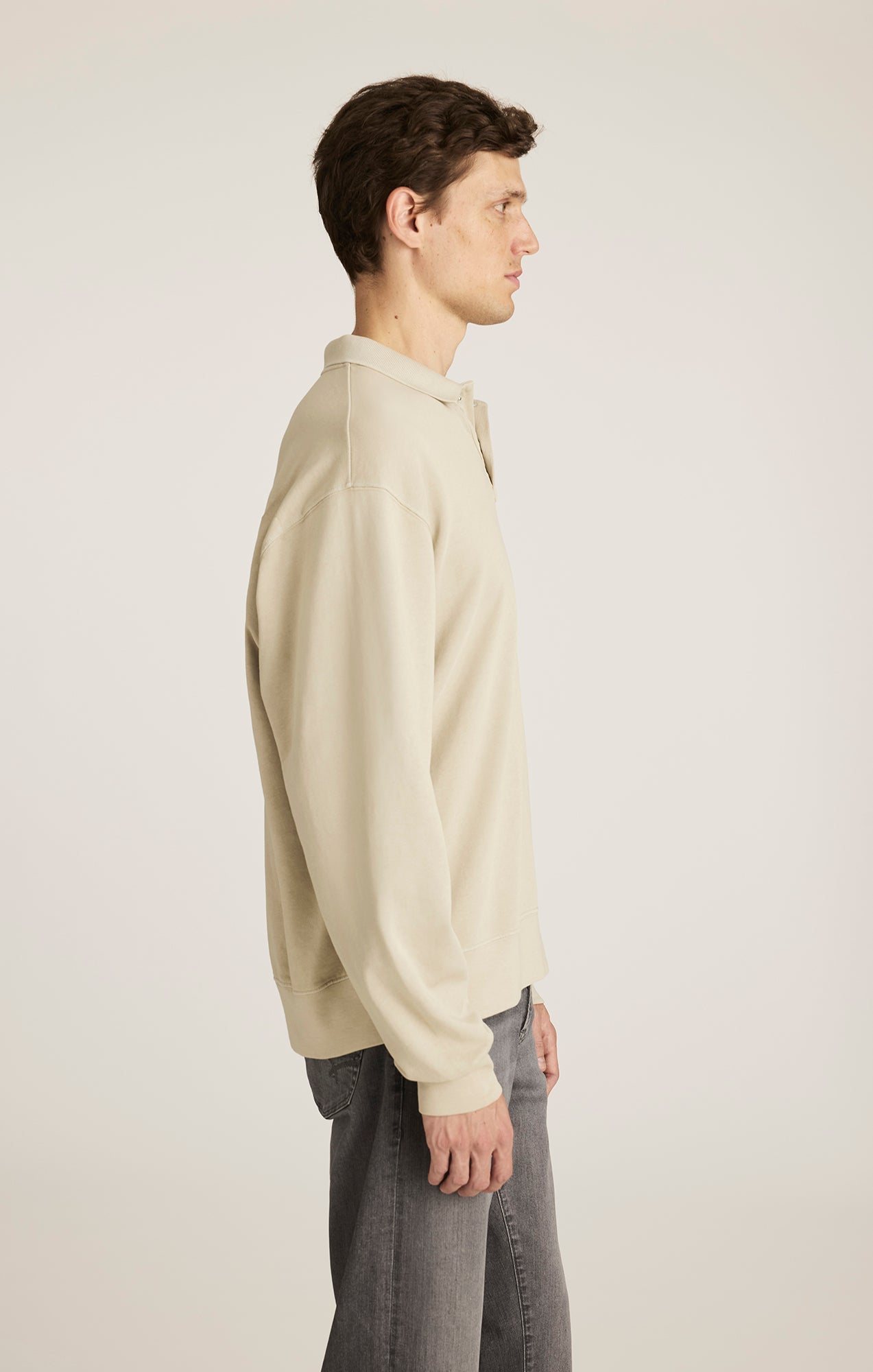 POLO SWEATSHIRT IN ABBEY STONE - Mavi Jeans