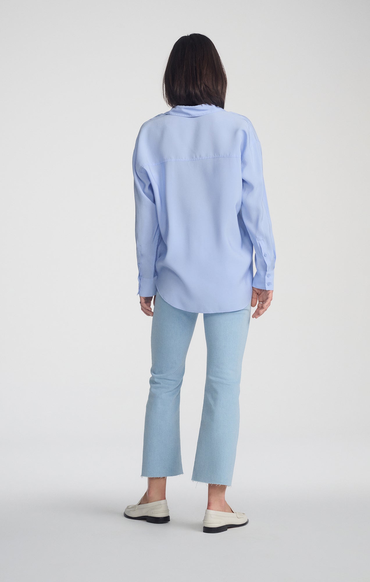 LUXE TOUCH BUTTON-UP SHIRT IN LAVENDER LUSTRE - Mavi Jeans