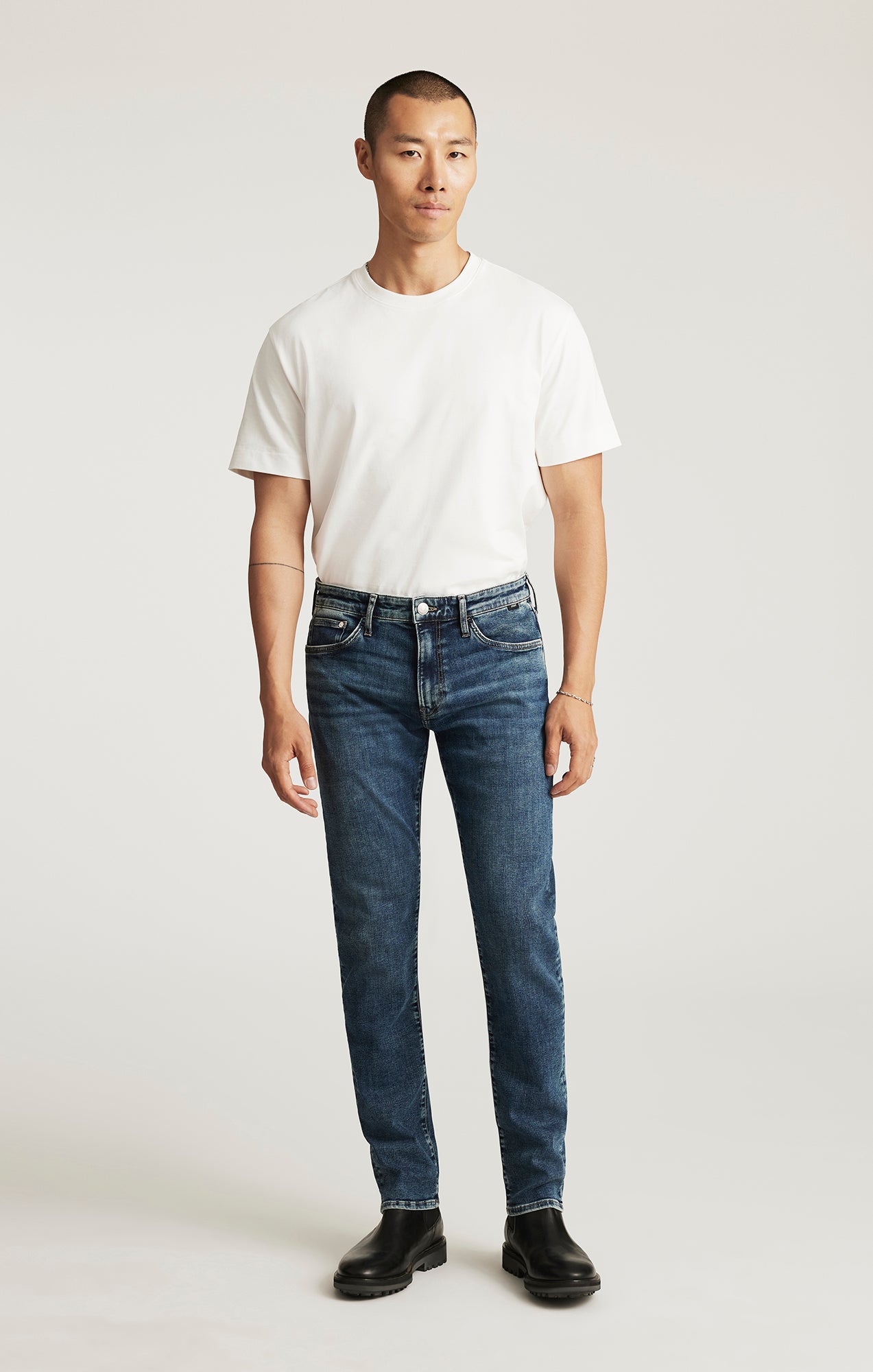 JAKE SLIM LEG IN USED BRUSHED FEATHER BLUE - Mavi Jeans