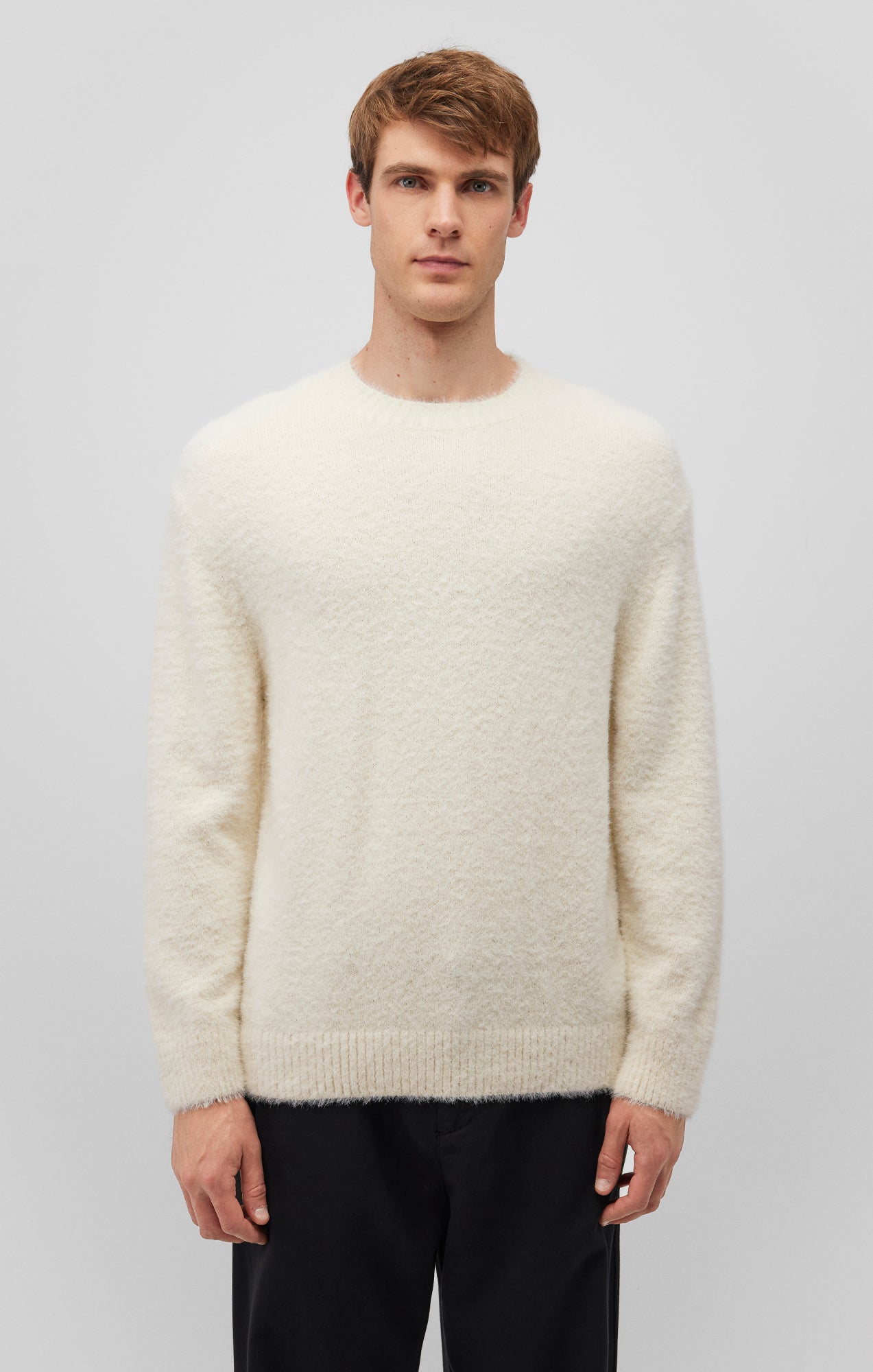 Mavi Men s Fuzzy Sweater In Almond Milk