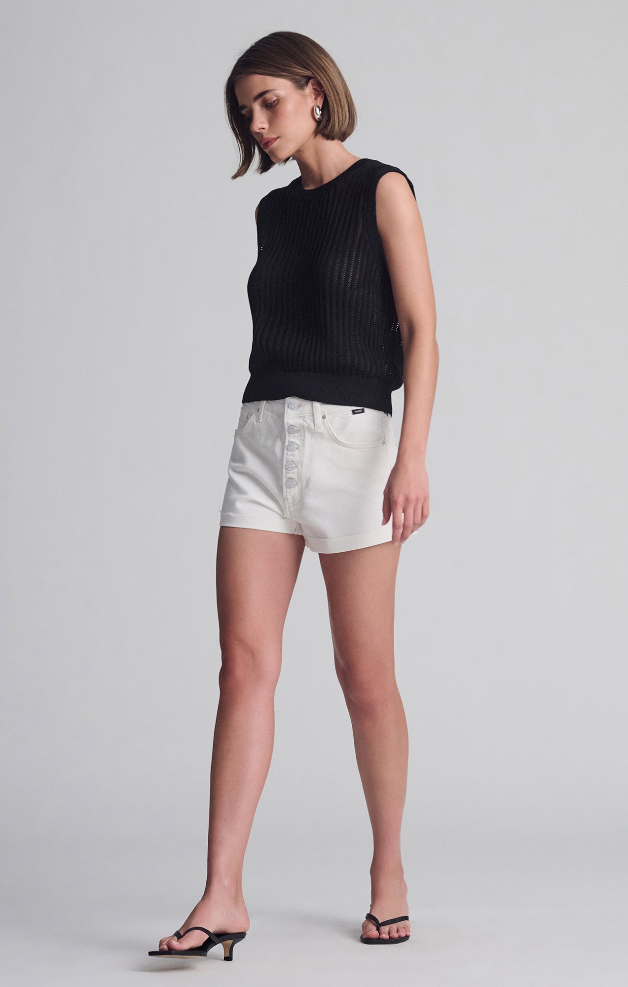 SLEEVELESS KNIT TOP IN BLACK - Mavi Jeans