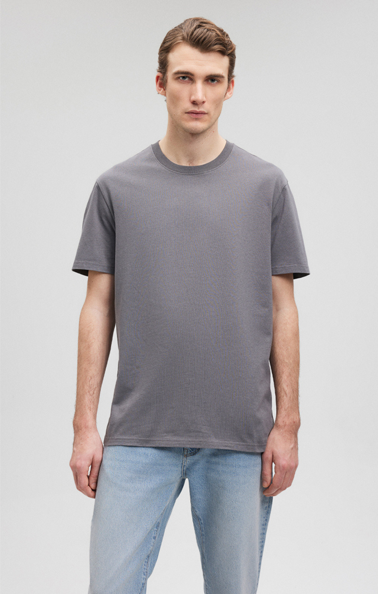 BASIC SHORT SLEEVE T-SHIRT IN LAVE SMOKE COMFORT - Mavi Jeans