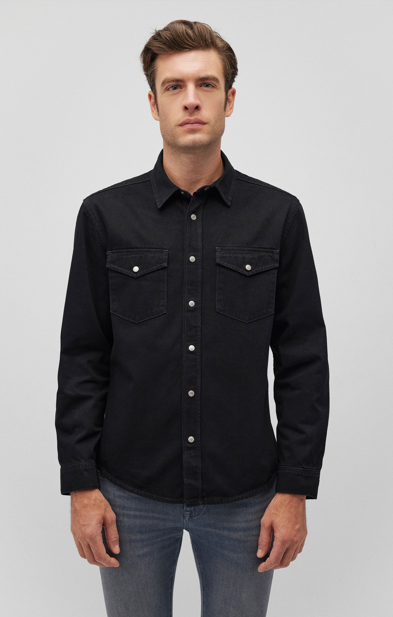 Mavi Men s Ted Denim Shirt in Black