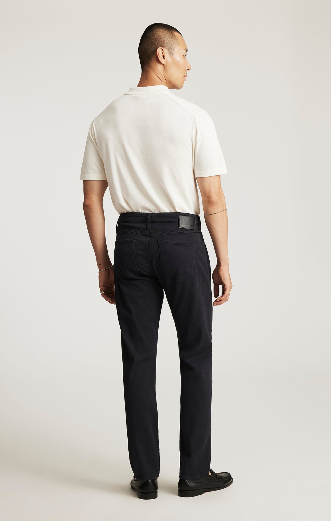 MARCUS SLIM STRAIGHT LEG IN NAVY HERRINGBONE - Mavi Jeans