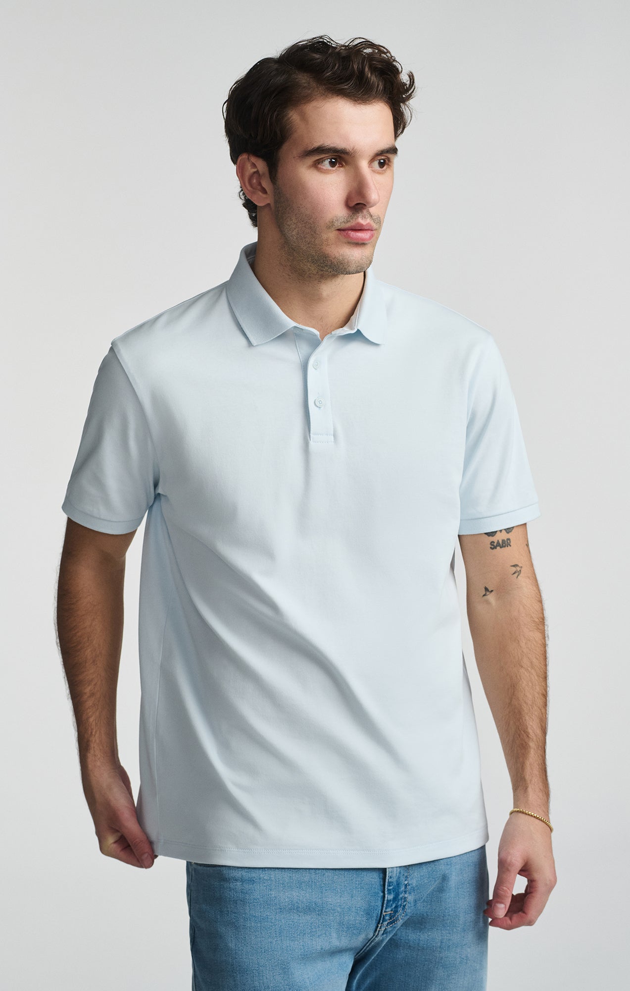 ATHLETIC POLO SHIRT IN ILLUSION BLUE - Mavi Jeans