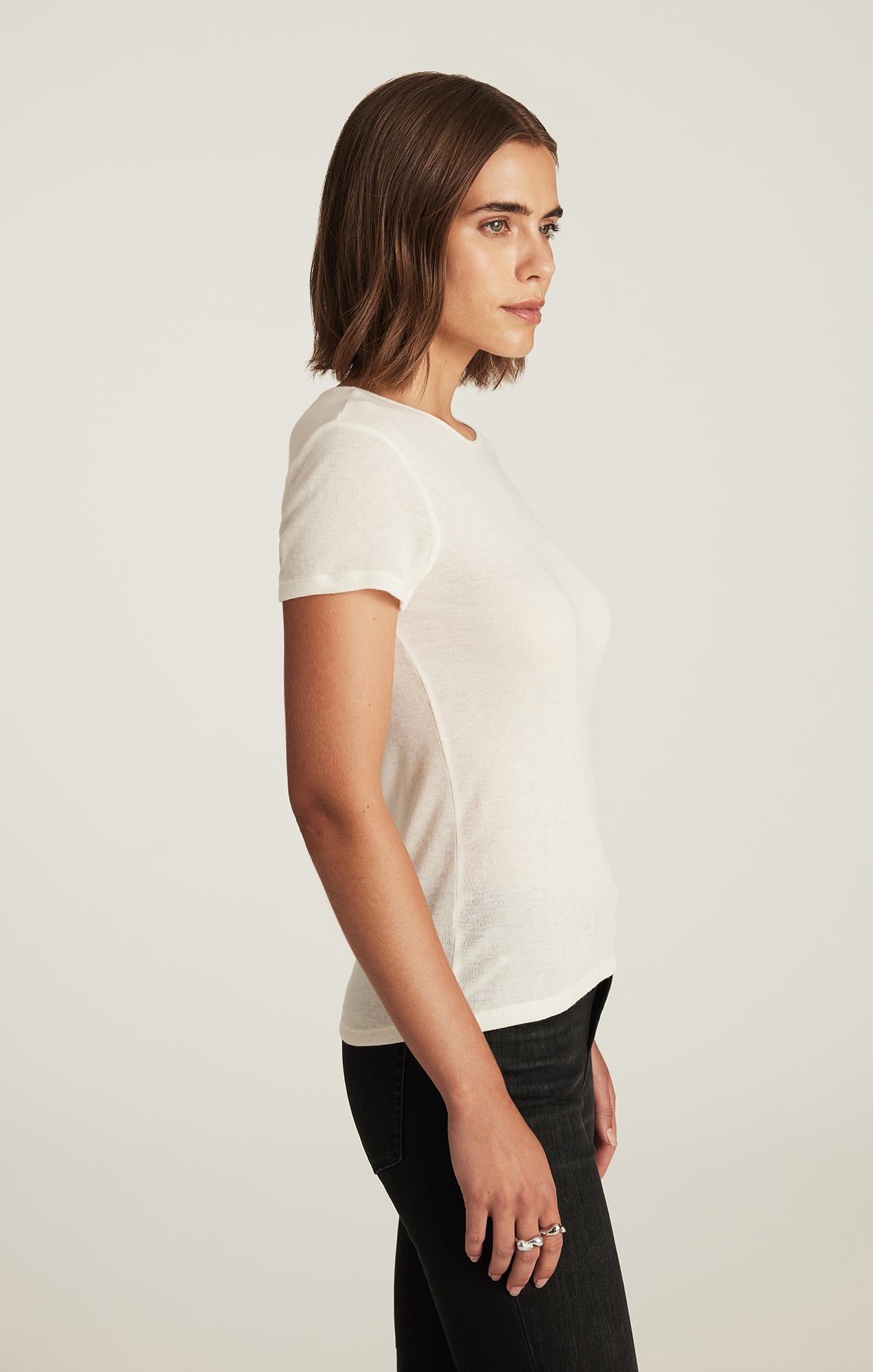 EDITION CAP SLEEVE T-SHIRT IN MARSHMALLOW