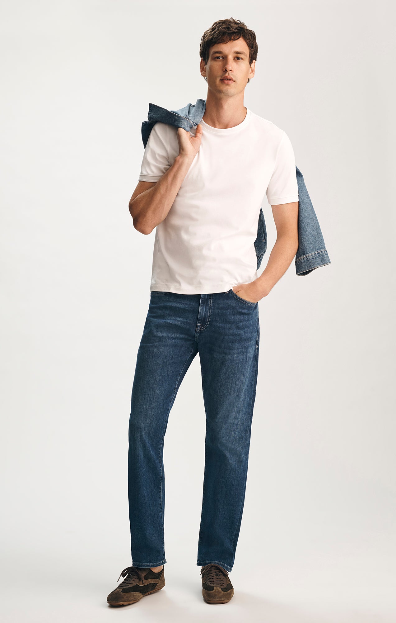 Mavi Men's Zach Straight Leg In Mid Brushed Nashville – Mavi Jeans