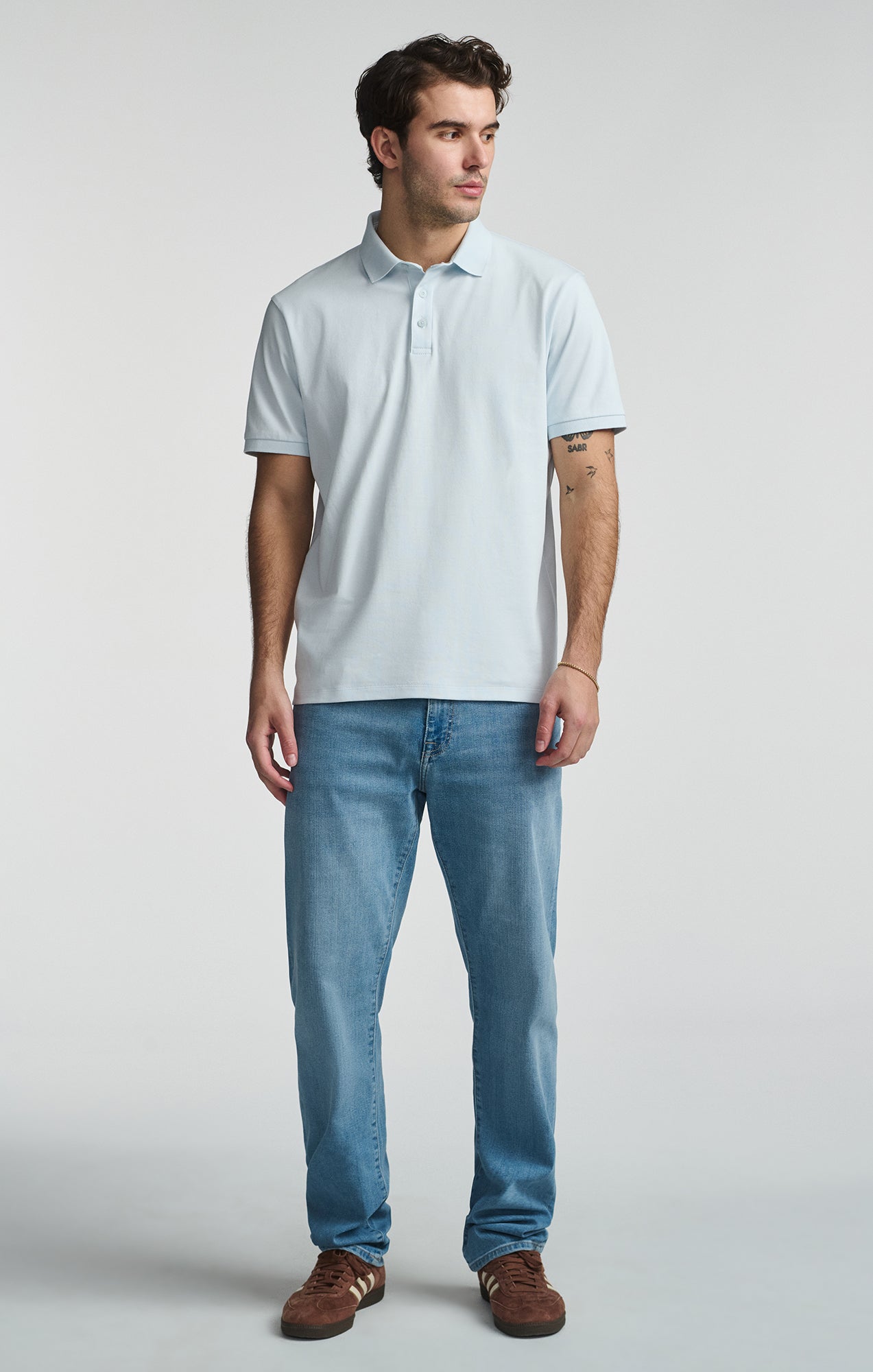 ATHLETIC POLO SHIRT IN ILLUSION BLUE - Mavi Jeans