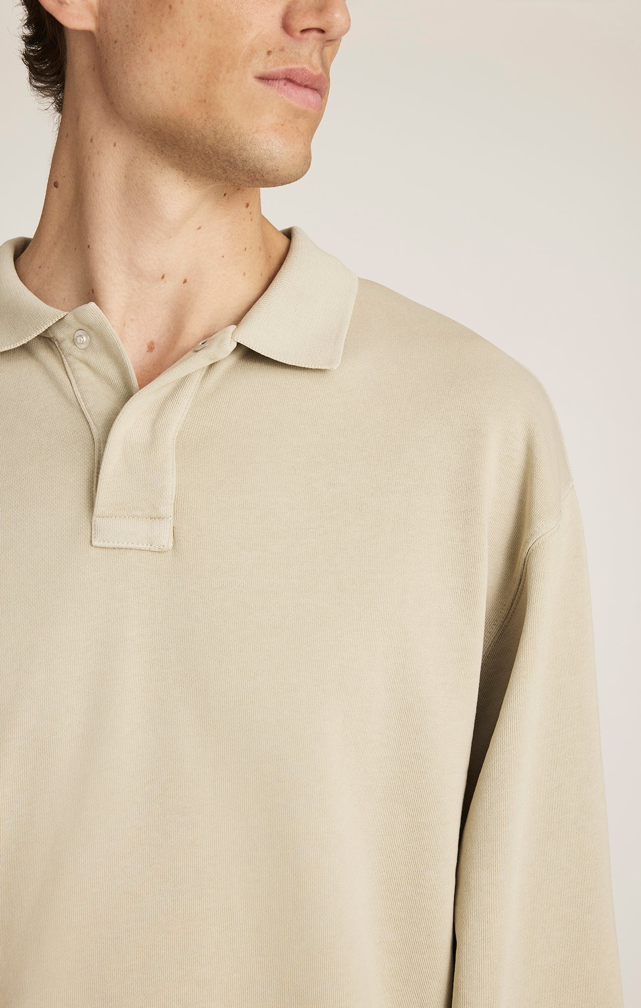 POLO SWEATSHIRT IN ABBEY STONE - Mavi Jeans