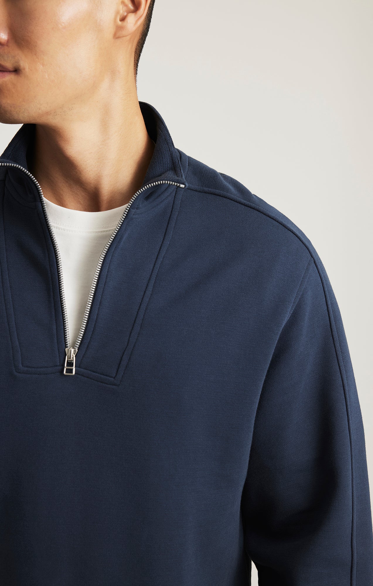 EDITION HALF ZIP SWEATSHIRT IN TOTAL ECLIPSE - Mavi Jeans