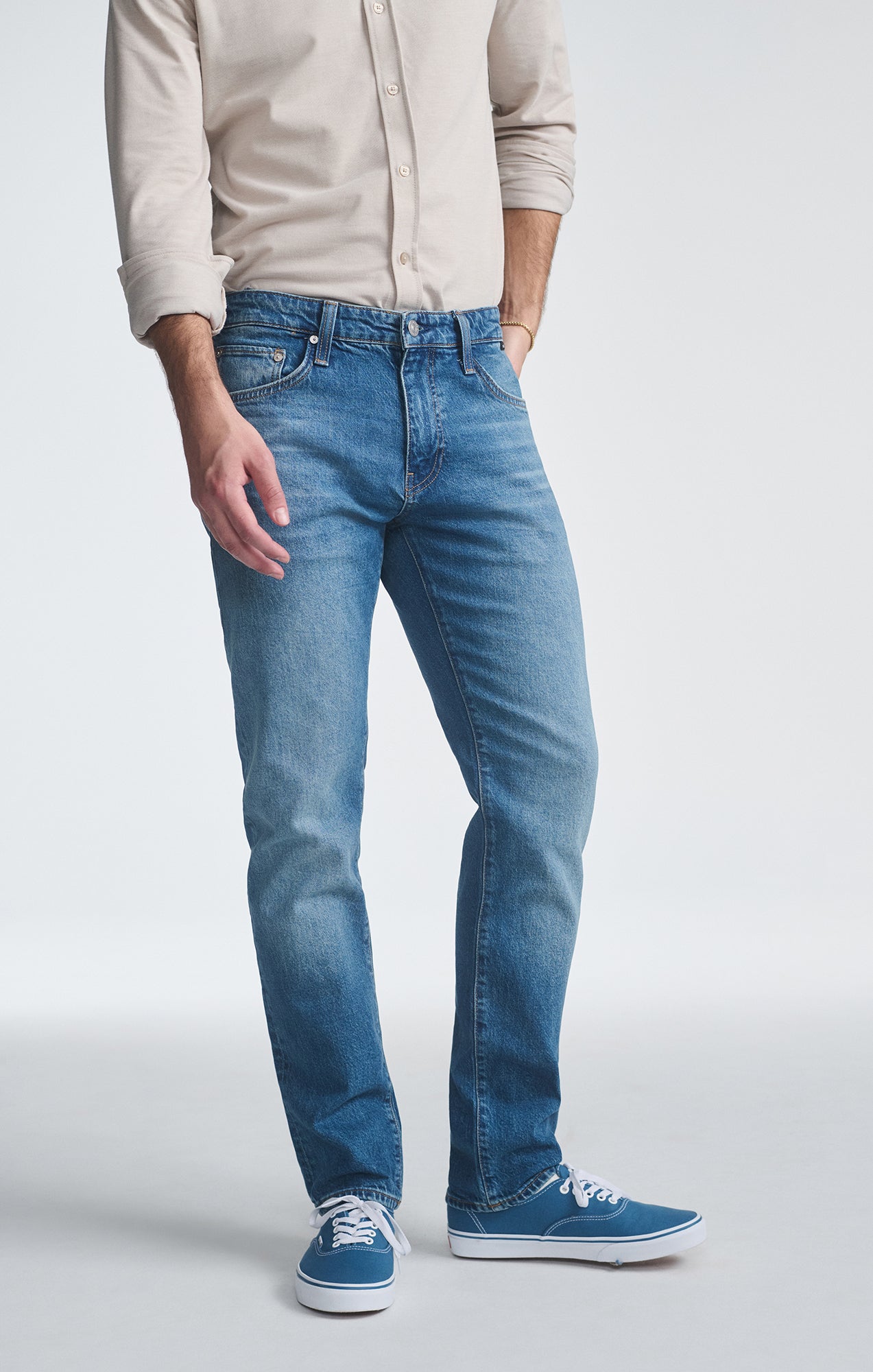 JAKE SLIM LEG IN INDIGO BRUSHED CLASSIC BLUE - Mavi Jeans