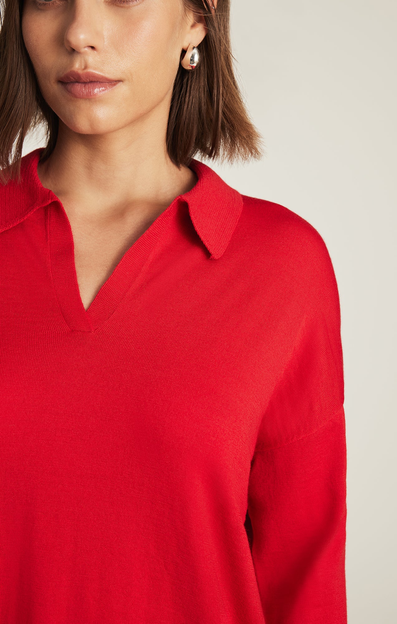 EDITION WOOL PULLOVER SWEATER IN RIO RED