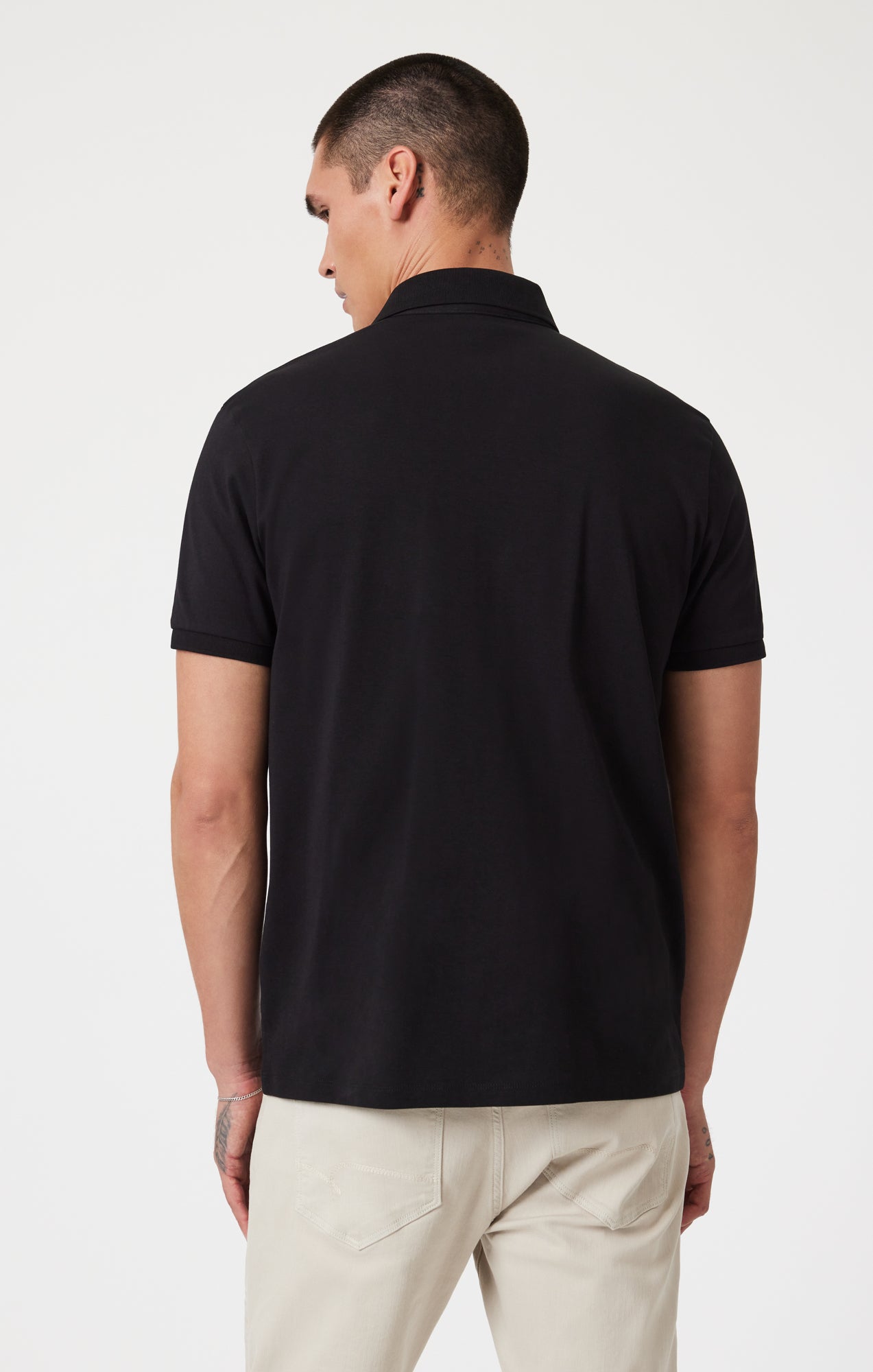 ATHLETIC POLO SHIRT IN BLACK - Mavi Jeans