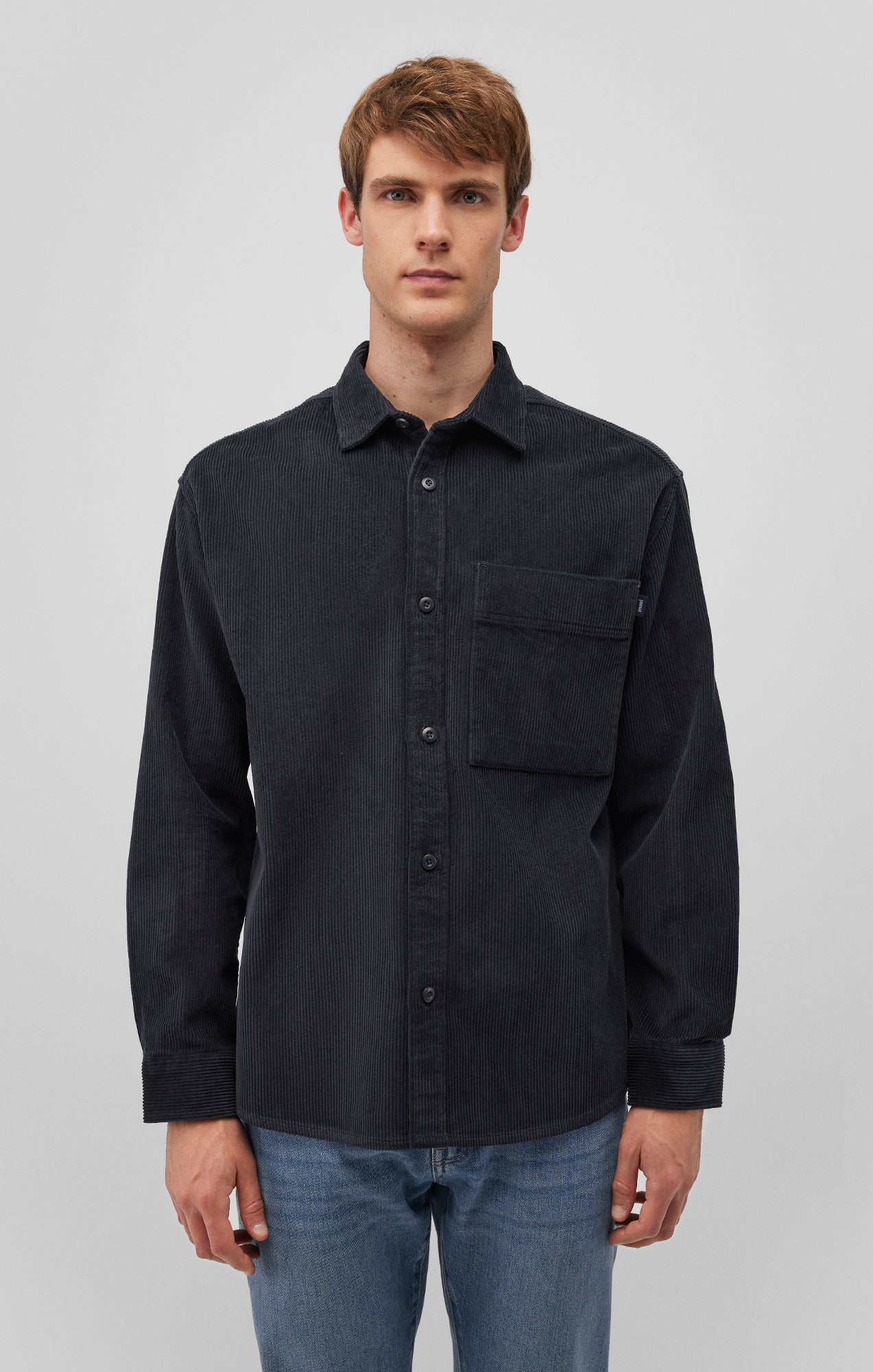 CORDUROY BUTTON-UP SHIRT IN PHANTOM - Mavi Jeans