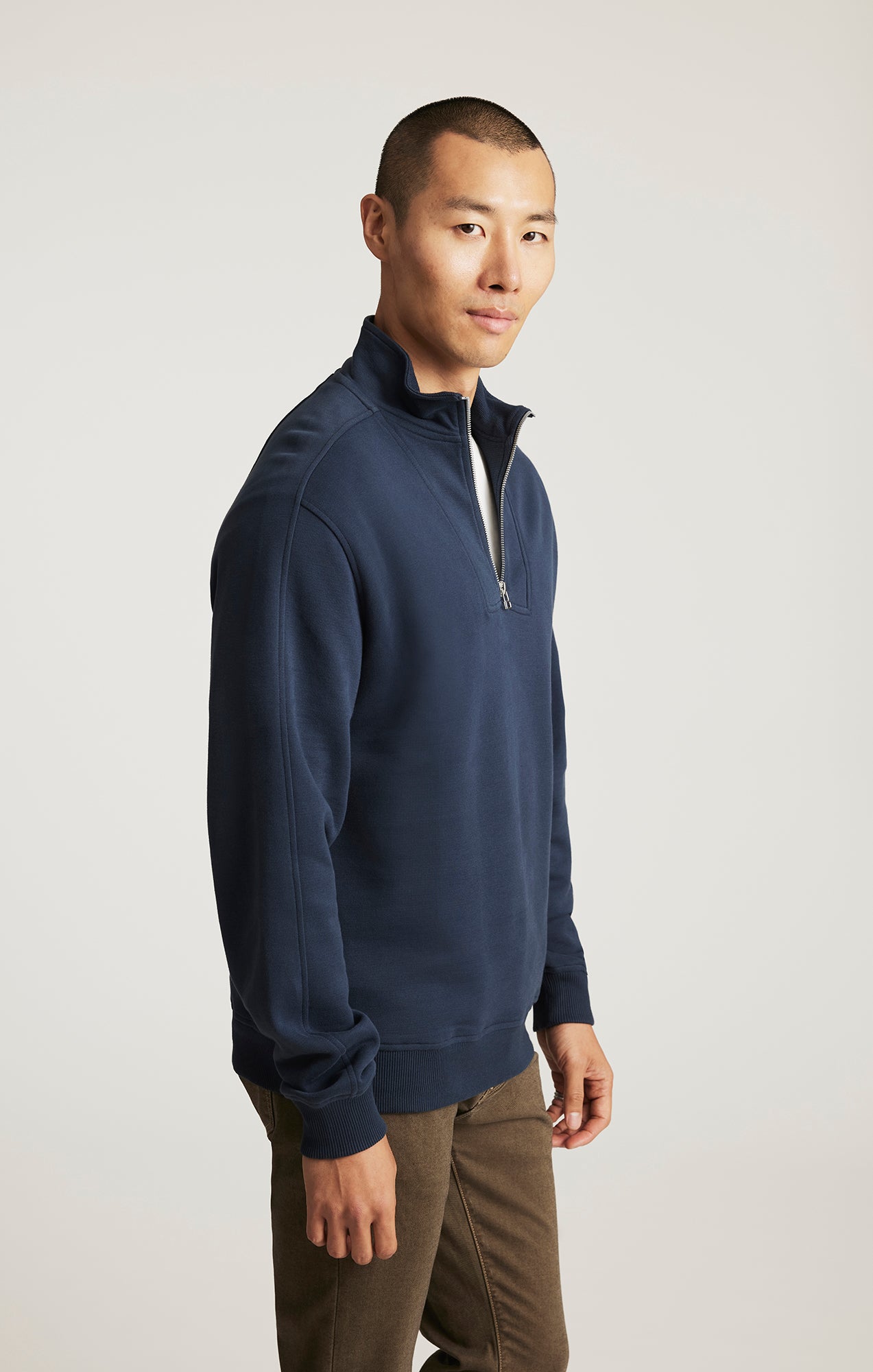 EDITION HALF ZIP SWEATSHIRT IN TOTAL ECLIPSE - Mavi Jeans