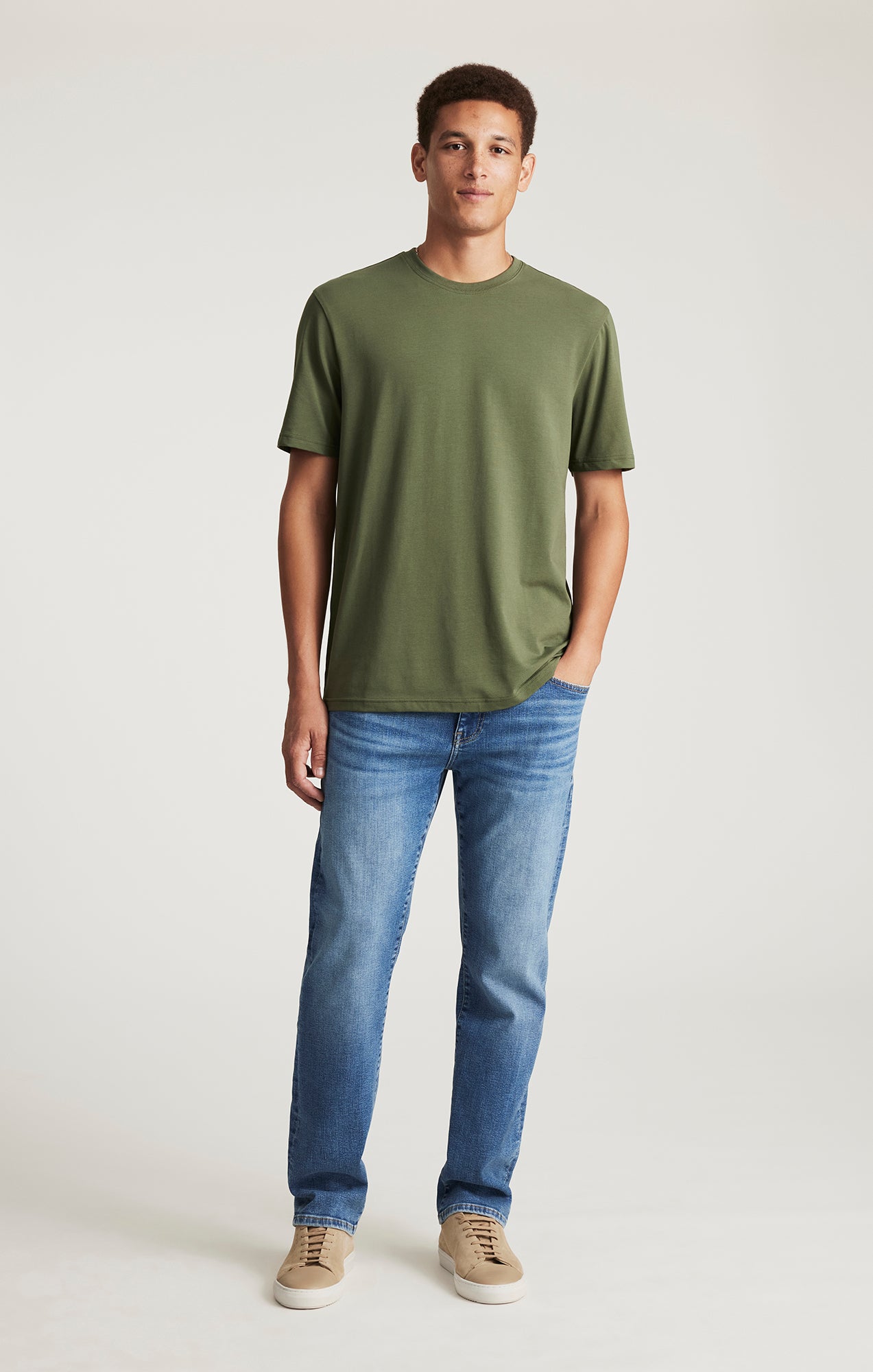 CREW NECK T-SHIRT IN THYME - Mavi Jeans