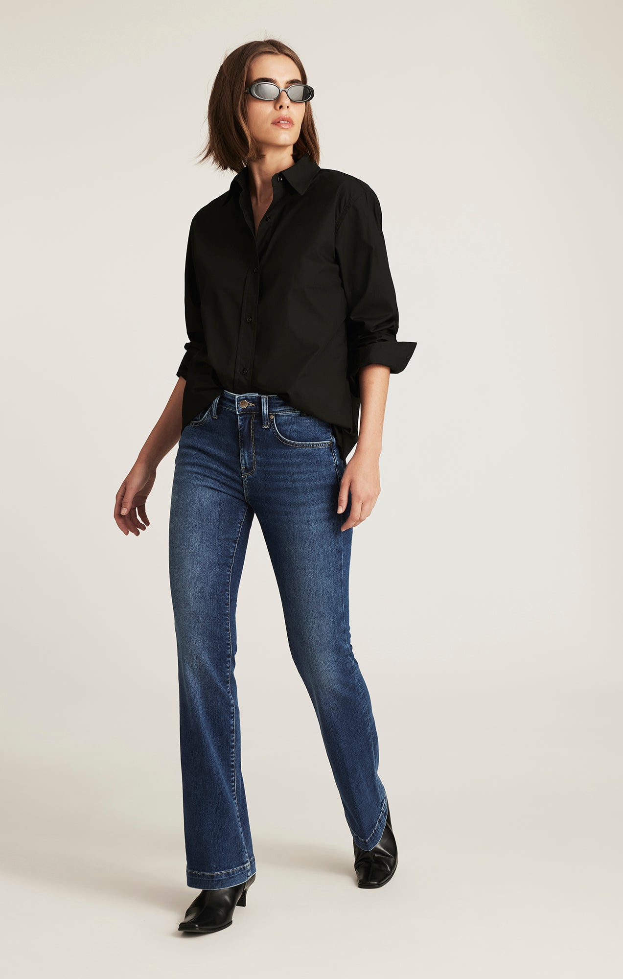 Mavi Women's Vicky Bootcut In Dark Brushed Feather Luxe – Mavi Jeans