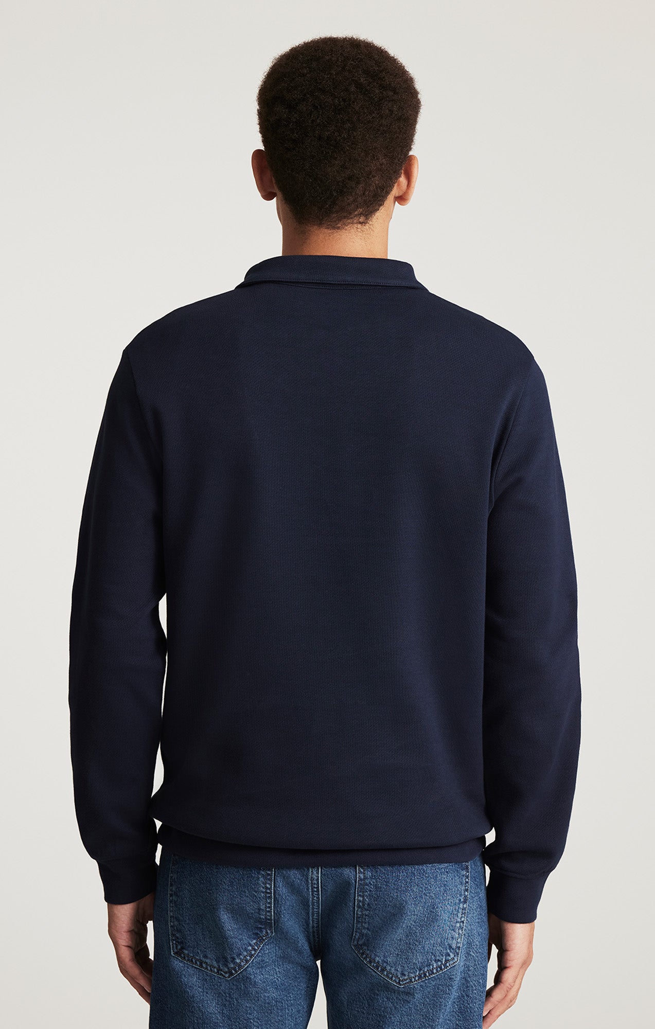 HALF ZIP SWEATSHIRT IN BARITONE BLUE - Mavi Jeans