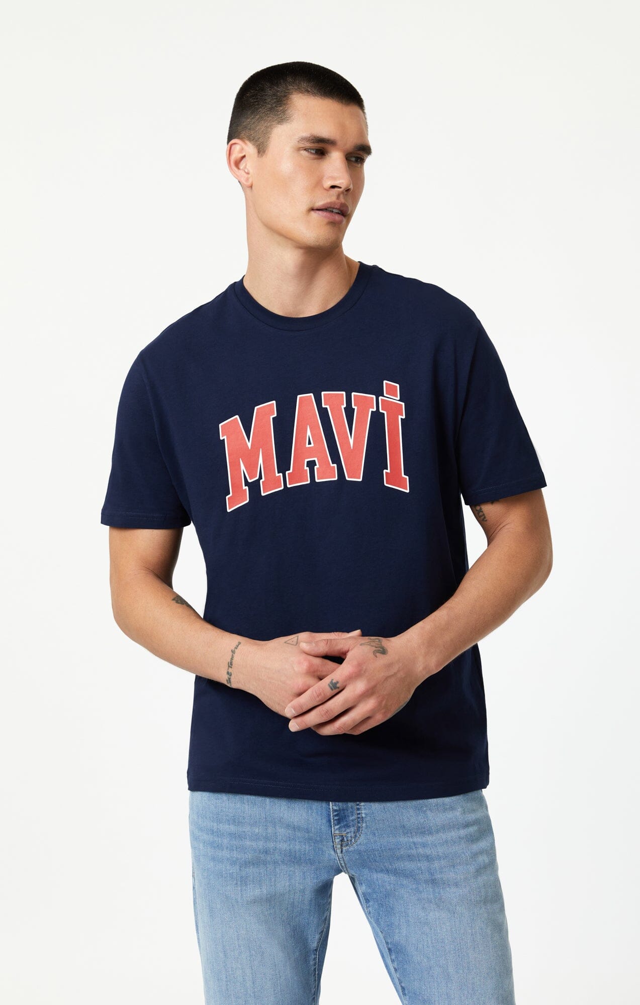 Mavi Men s Logo T Shirt In Maritime Blue