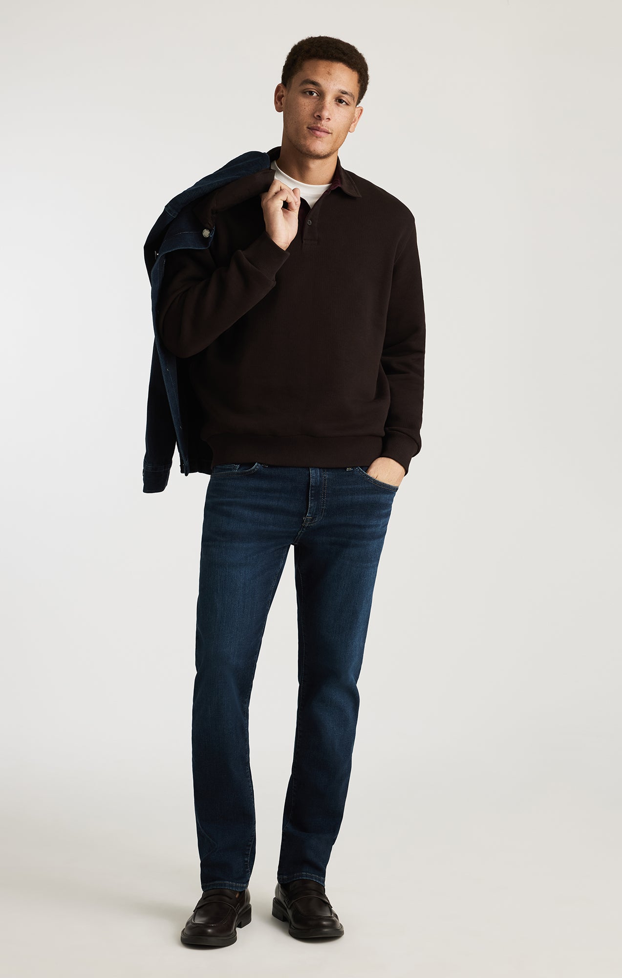 EDITION WOOL POLO SWEATER IN GANACHE