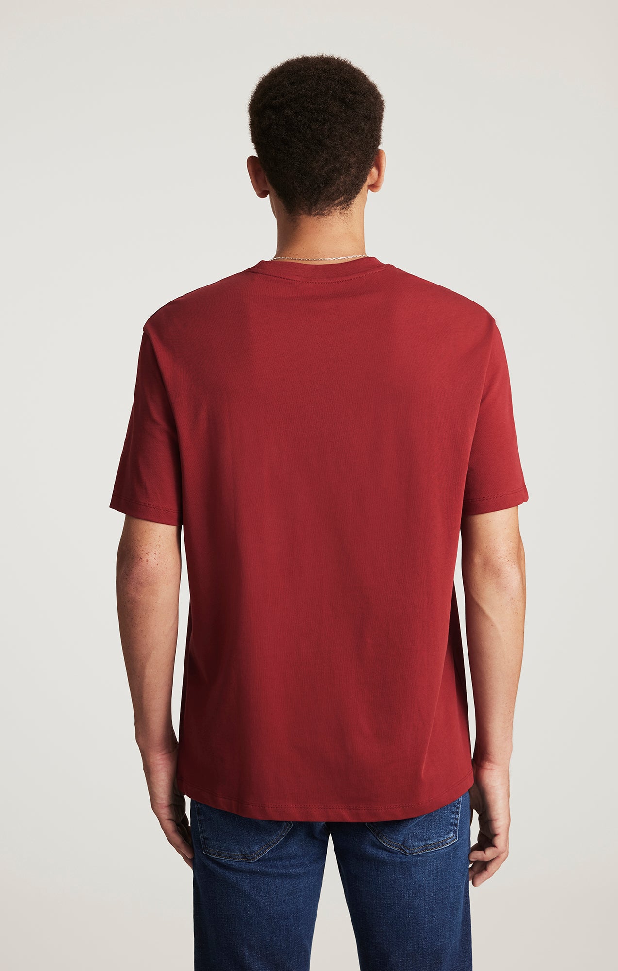 BASIC SHORT SLEEVE T-SHIRT IN WINERY - Mavi Jeans