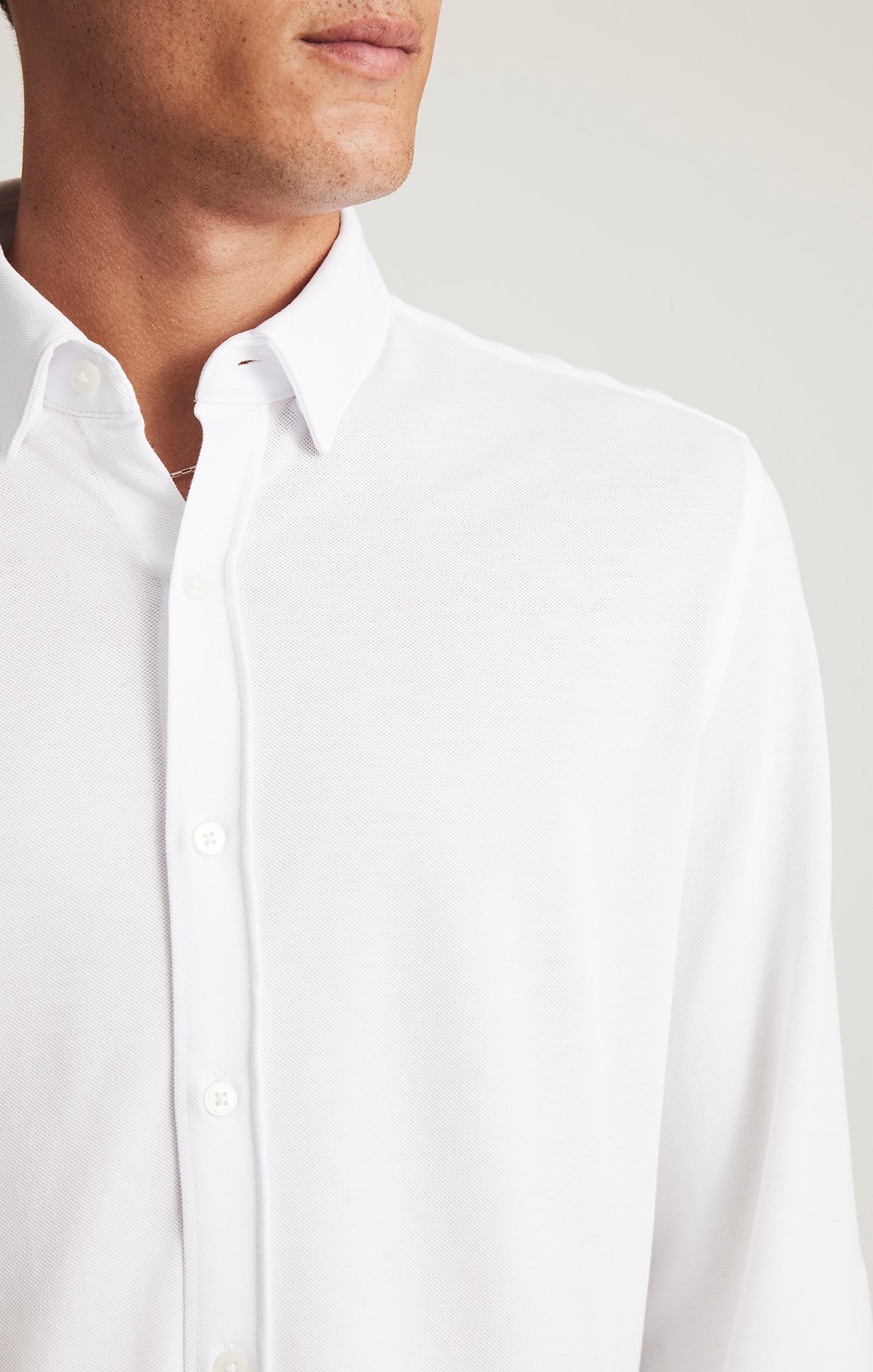 LONG SLEEVE BUTTON-UP SHIRT IN WHITE - Mavi Jeans