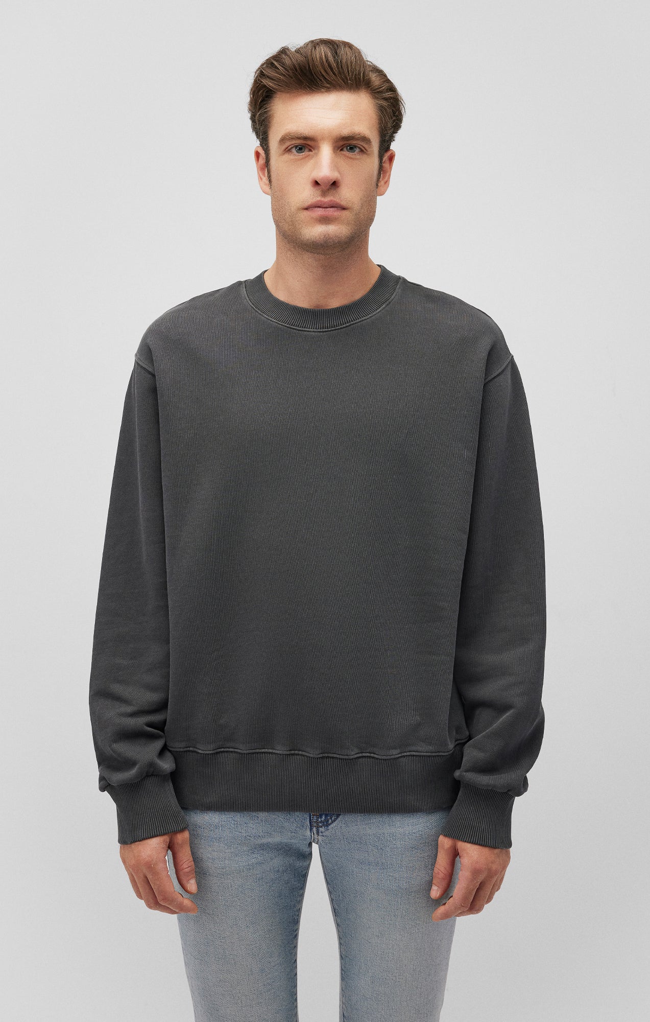 CREW NECK SWEATSHIRT IN PIRATE BLACK - Mavi Jeans
