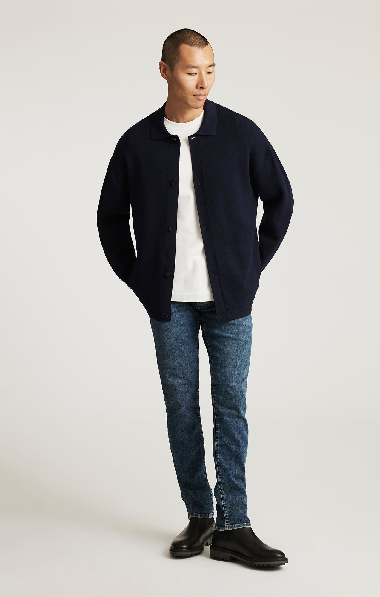 JAKE SLIM LEG IN USED BRUSHED FEATHER BLUE - Mavi Jeans