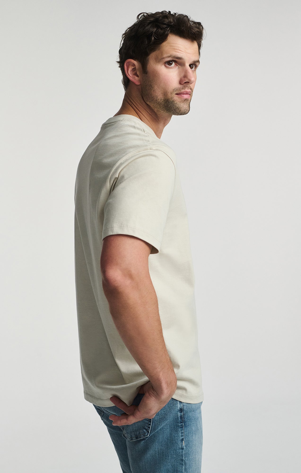 BASIC SHORT SLEEVE T-SHIRT IN MOONSTRUCK - Mavi Jeans
