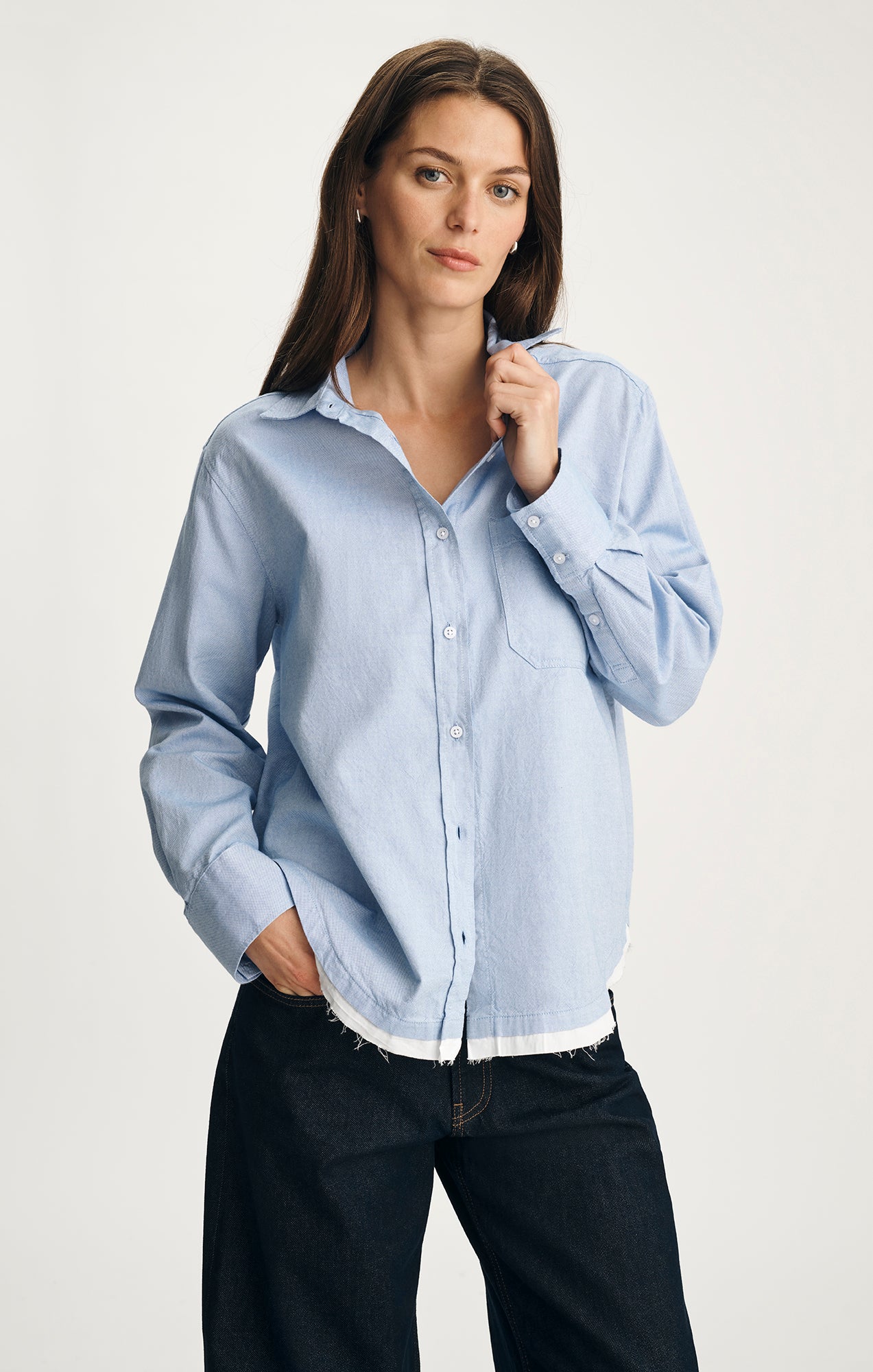 light blue dress shirt womens Oversized Shirt Dress