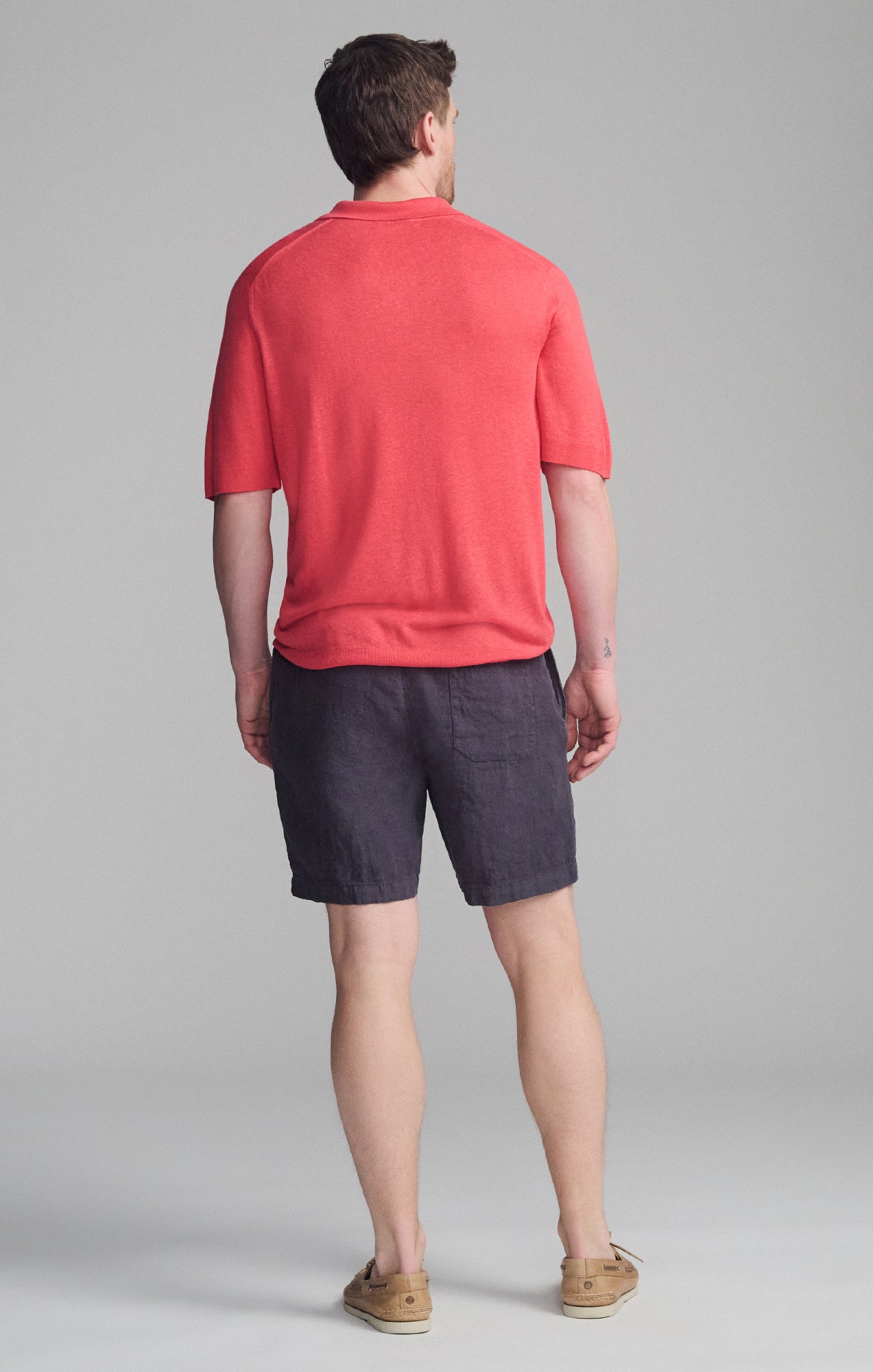SHORT SLEEVE POLO SWEATER IN CAYENNE - Mavi Jeans