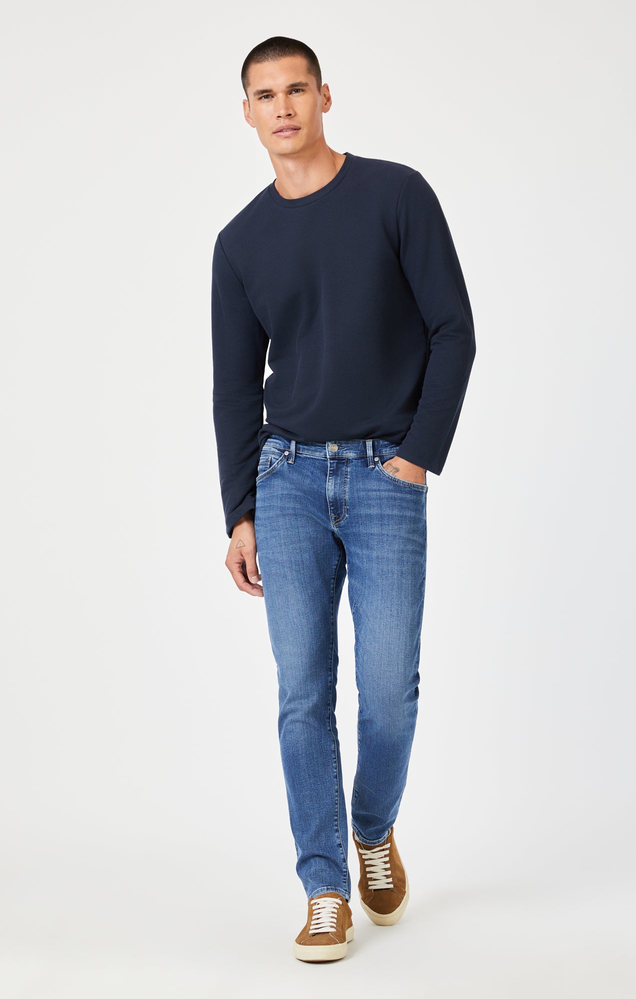 ZACH STRAIGHT LEG IN OCEAN ORGANIC VINTAGE - Mavi Jeans