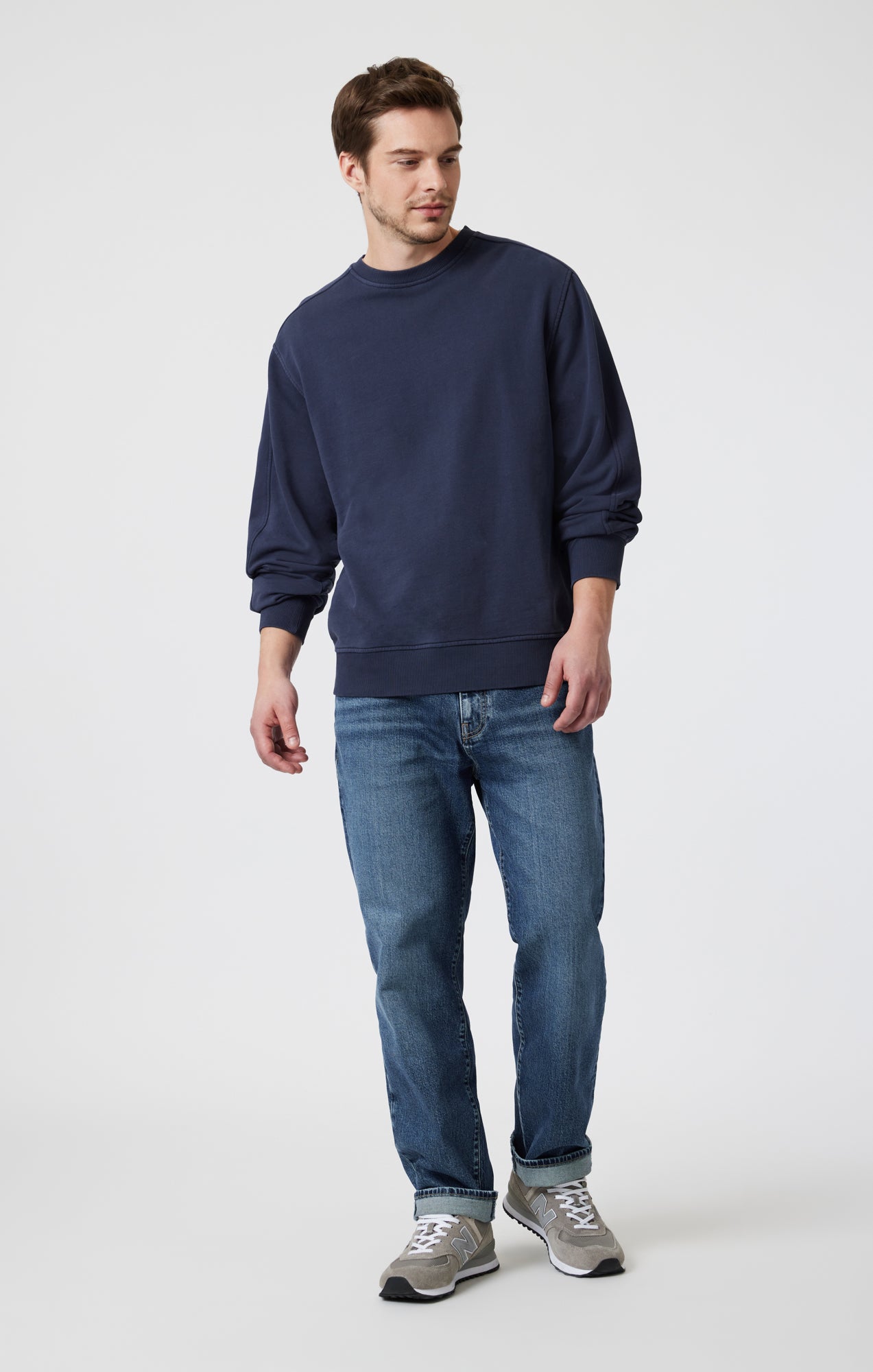 SWEATSHIRT IN COLLEGIATE BLUE - Mavi Jeans