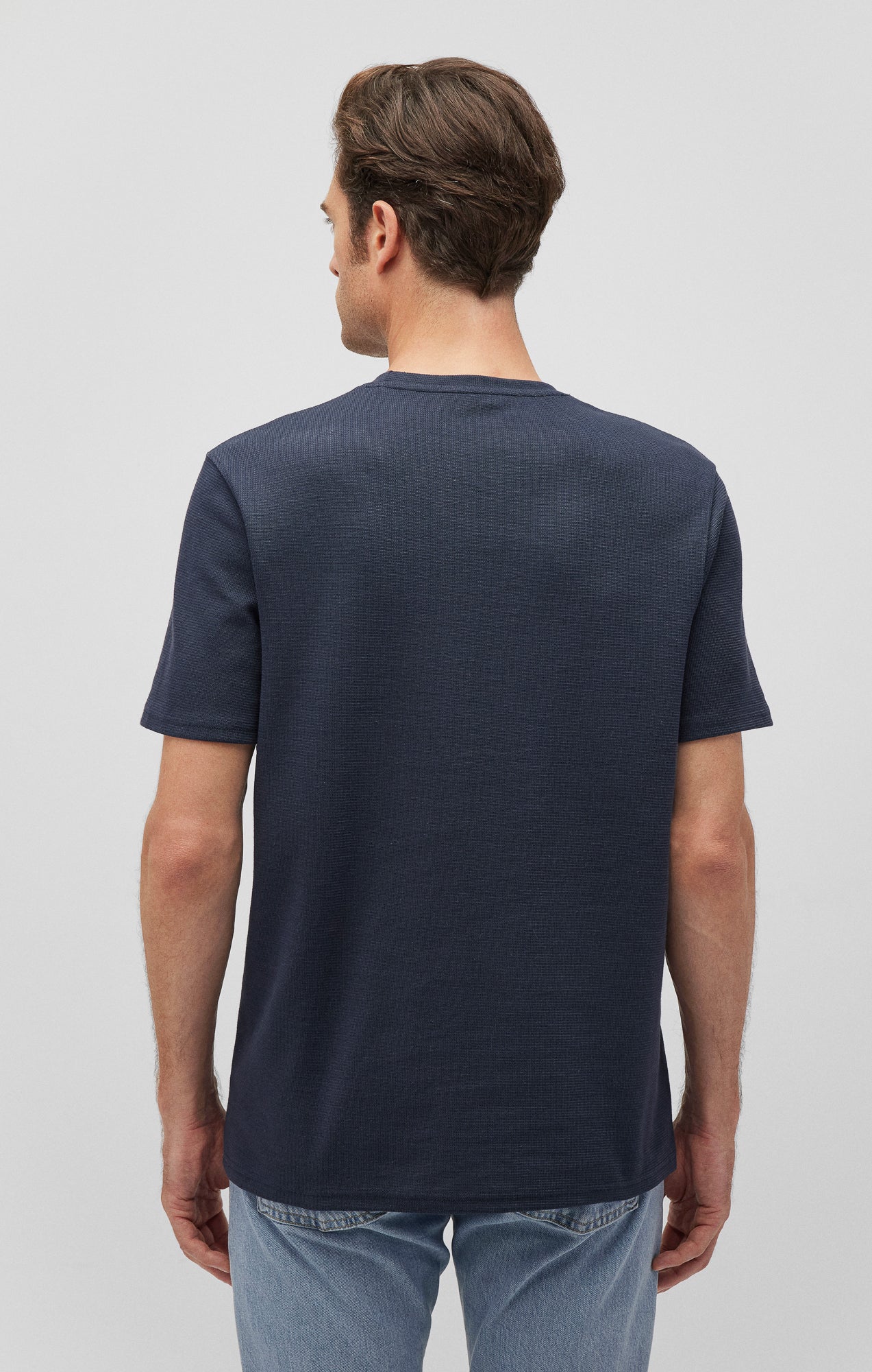 SHORT SLEEVE T-SHIRT IN COLLEGIATE BLUE - Mavi Jeans