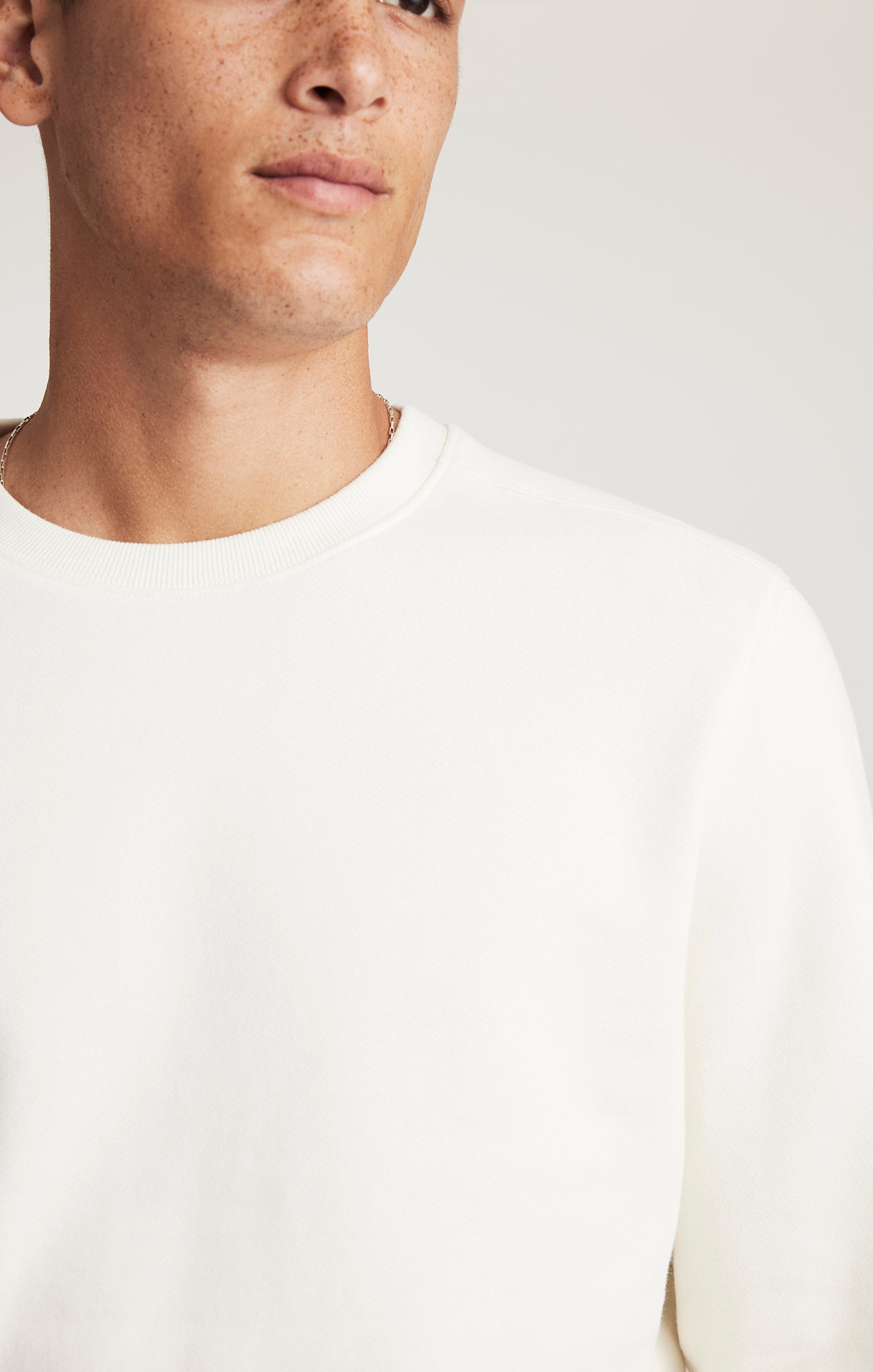 CREW NECK SWEATSHIRT IN ANTIQUE WHITE - Mavi Jeans