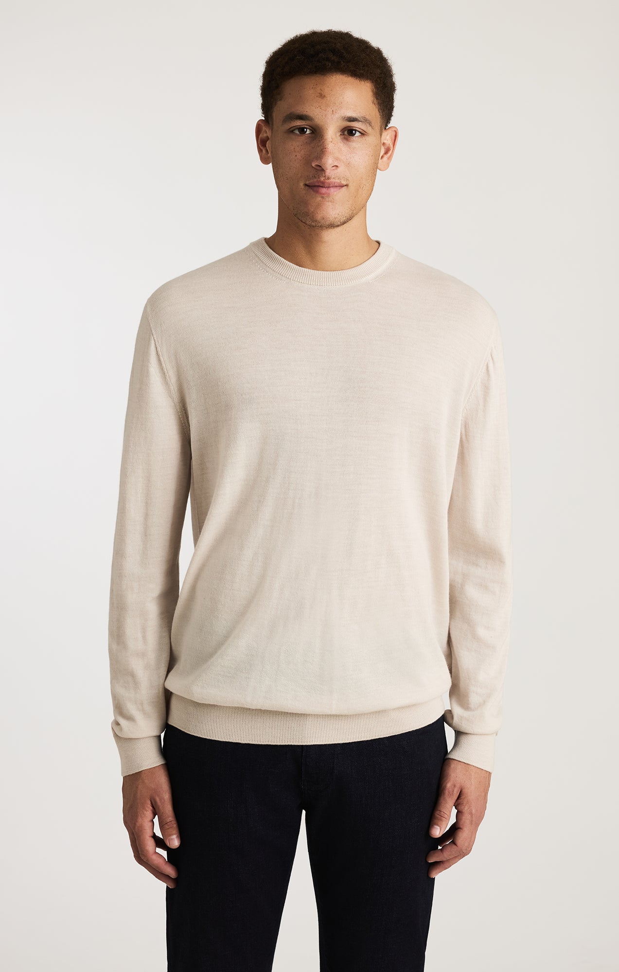 Mavi Men's Edition Merino Wool Crew Neck Sweater In Beige – Mavi Jeans